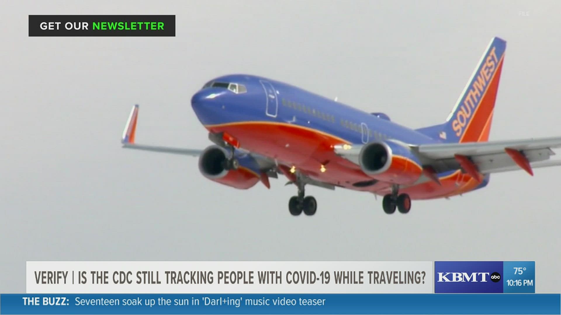 The CDC says anyone who tests positive for COVID-19 shouldn't travel on an airplane.