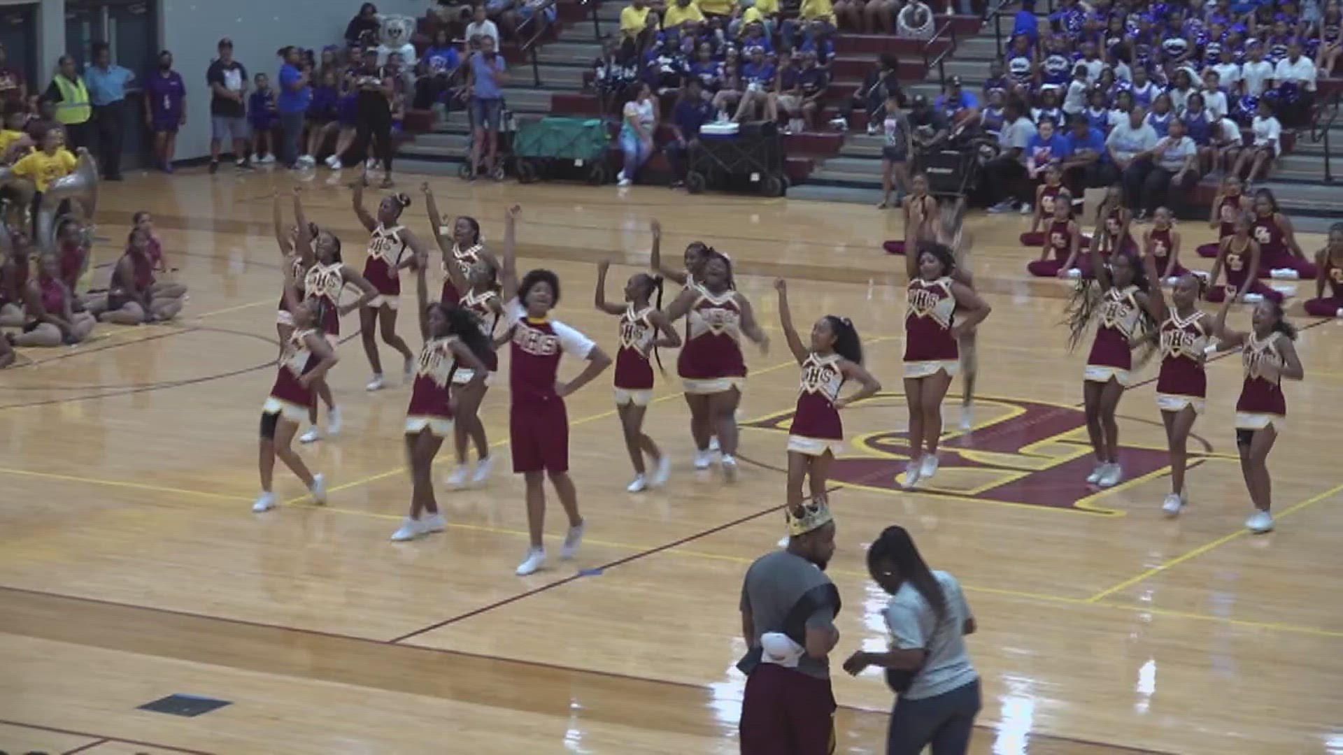 Beaumont United High School gets pumped for Friday night football at Homecoming pep rally