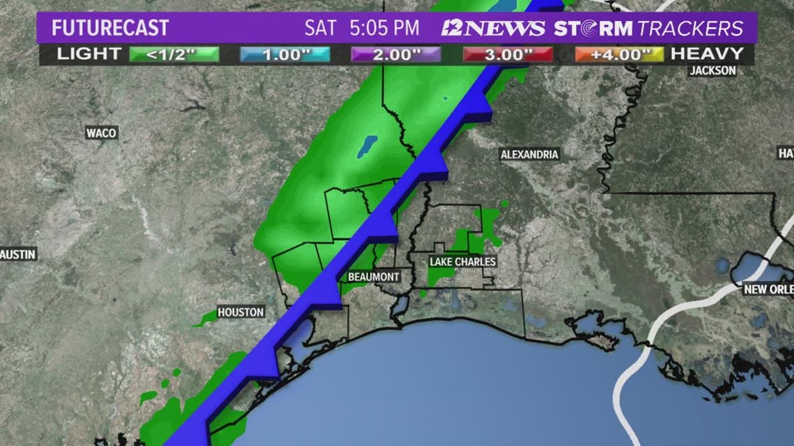 Cold Front, Rain Late Saturday In SE Texas | 12newsnow.com