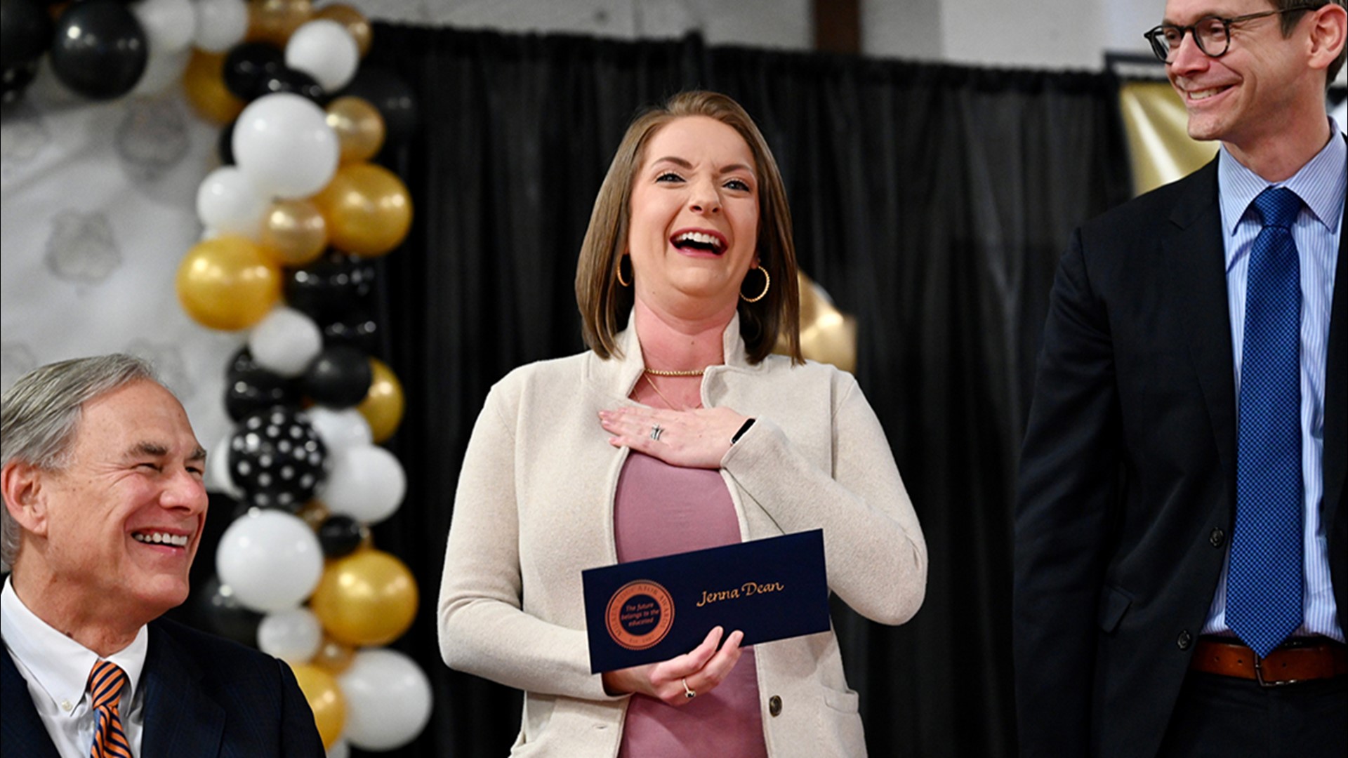 Jenna Dean was a winner of the 2023 Milken Educator Award and received a $25,000 check as a thank you for going above and beyond to educate future leaders.