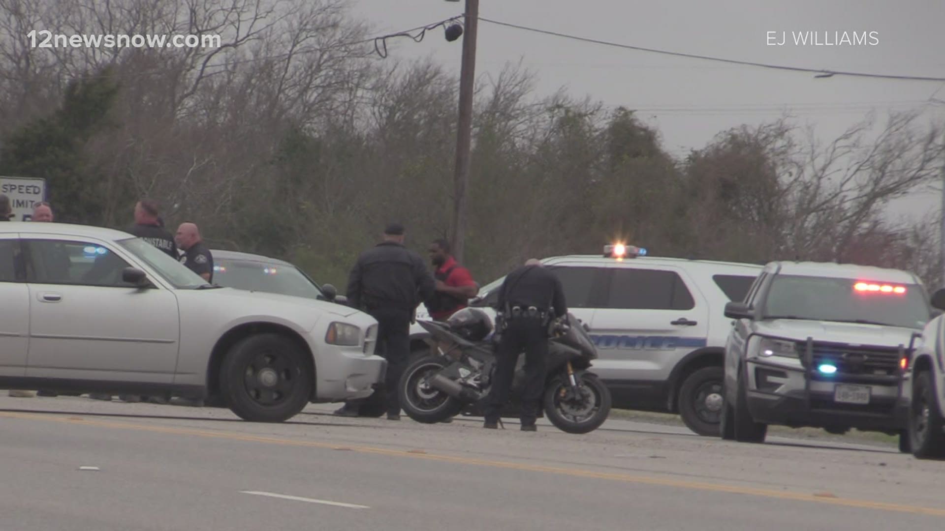 A driver is in jail tonight after a crazy, high-speed chase this afternoon.