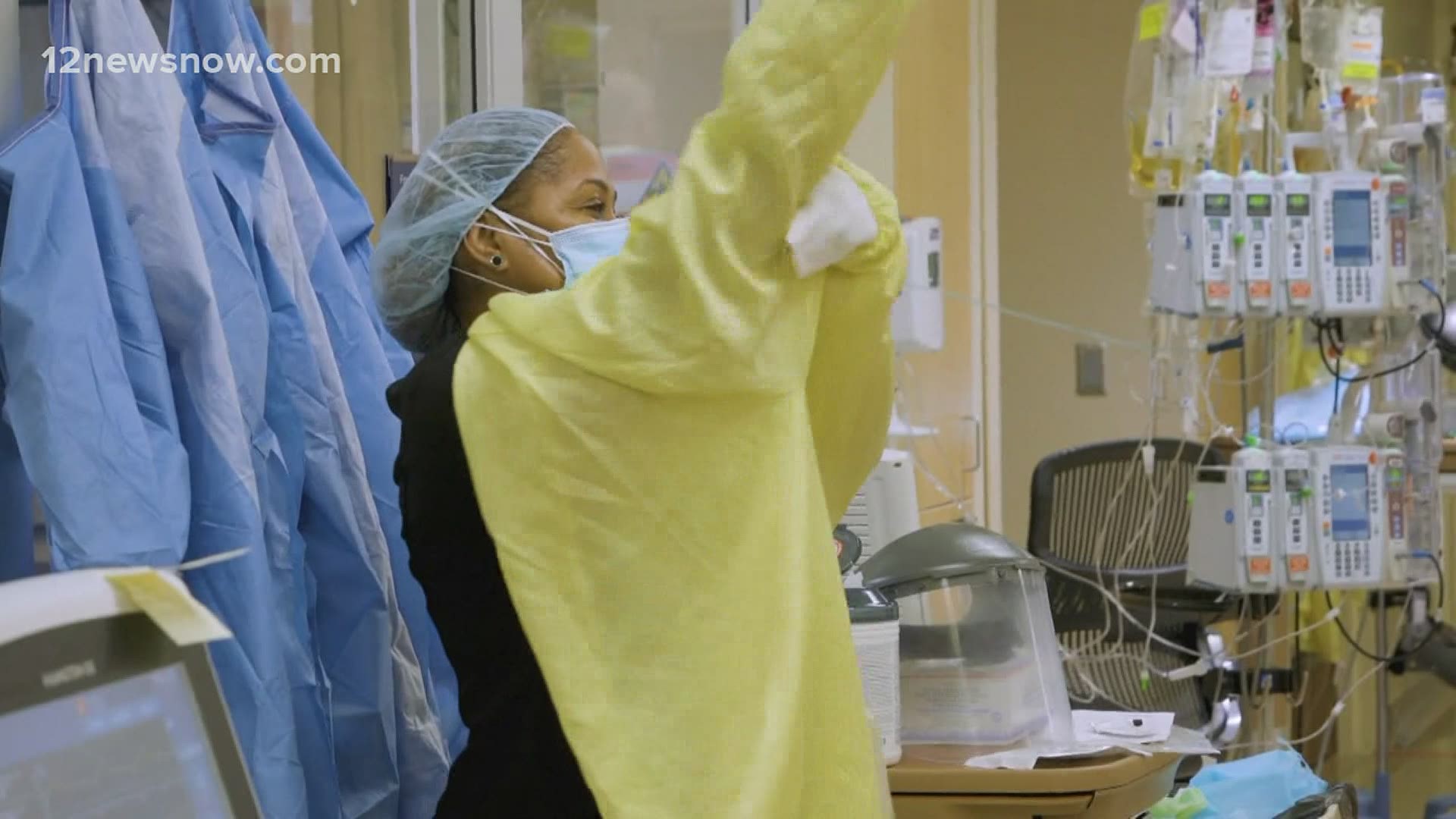 Under the masks and layers of personal protective equipment are people taking care of the Southeast Texas community.