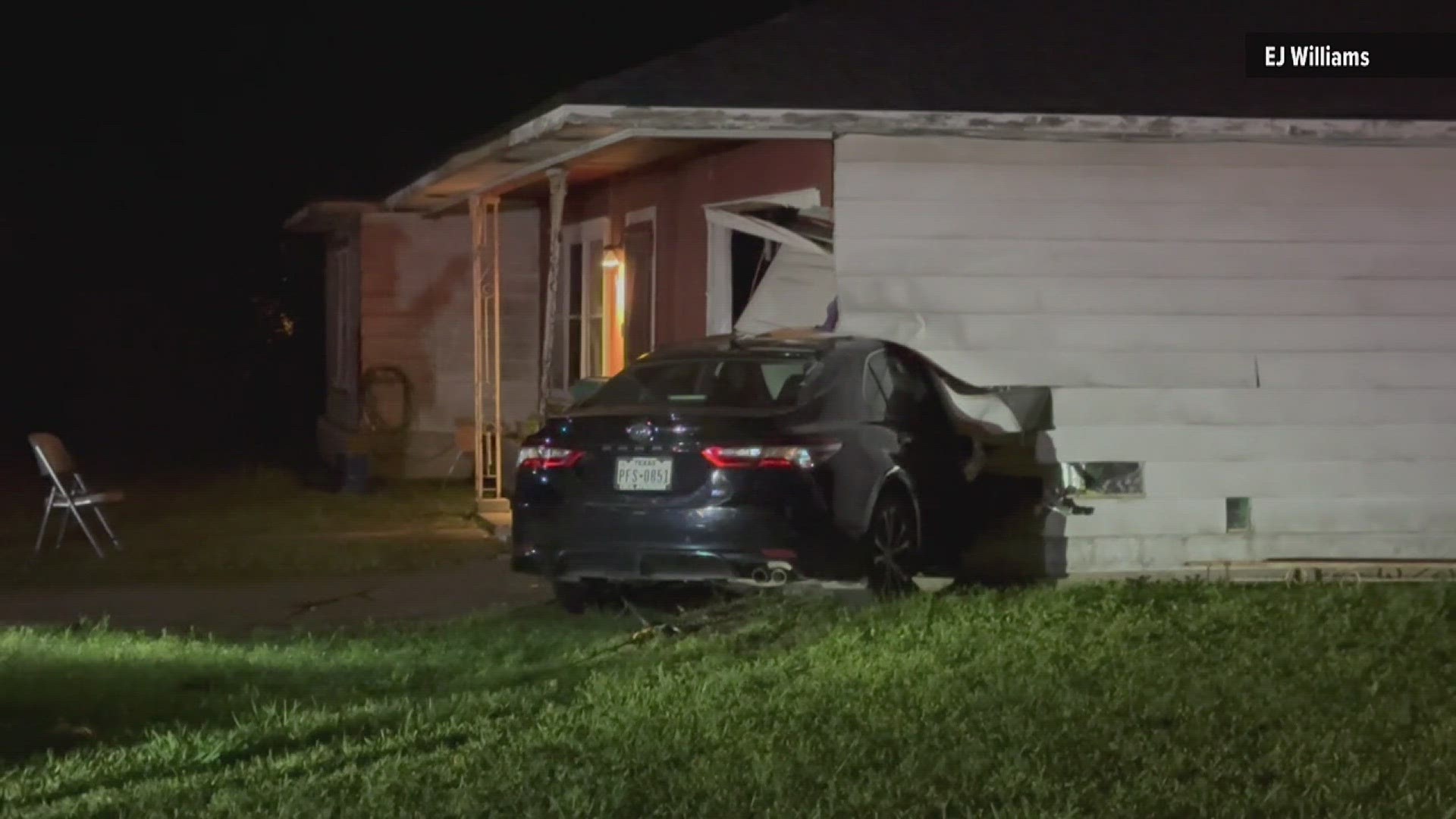 The owner of the car told police she had run inside a family member's home leaving her car running when it was stolen.