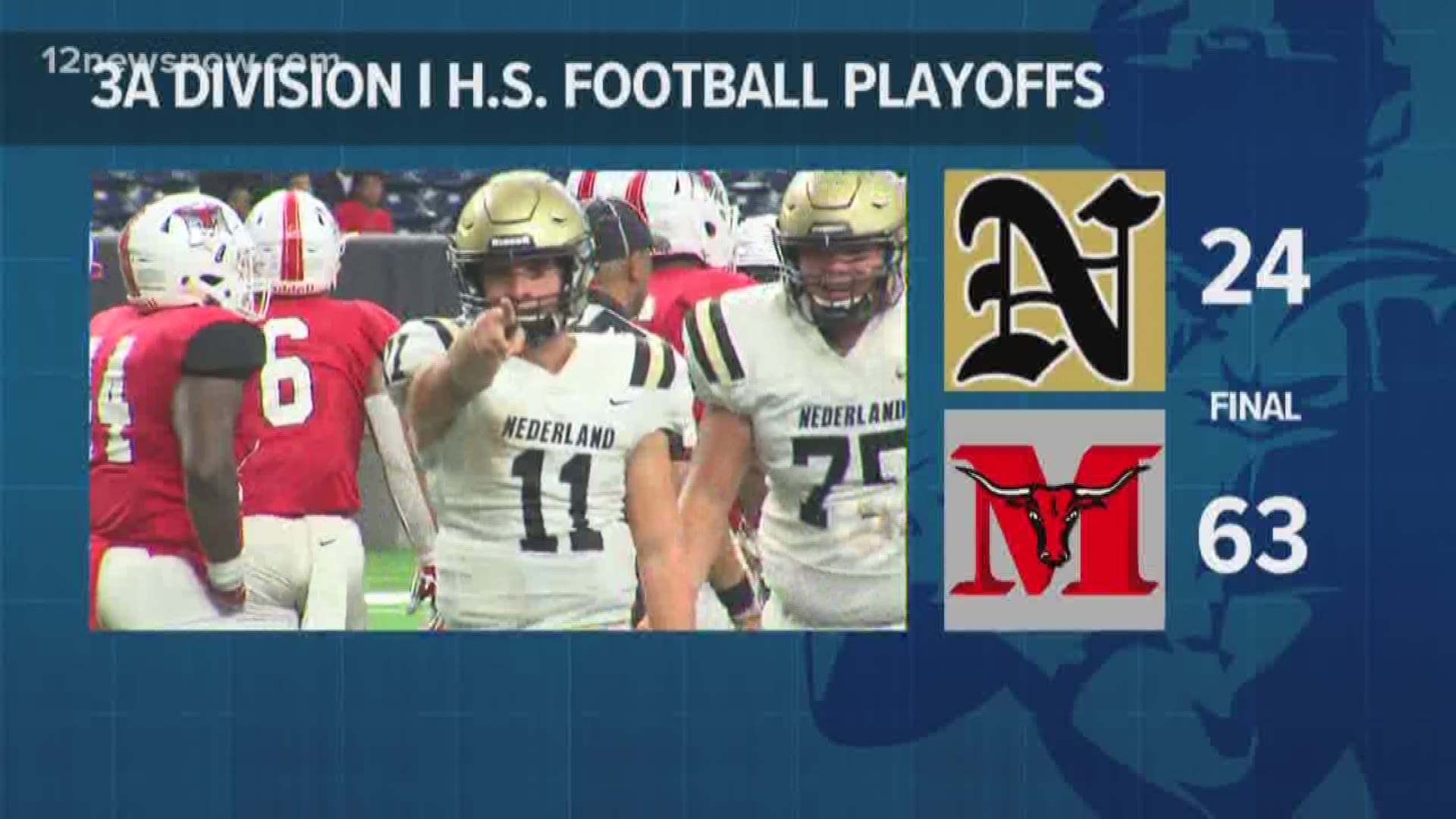 Aanpassing Vet dok 5A DII Area Football: Nederland's season ends to Marshall | 12newsnow.com