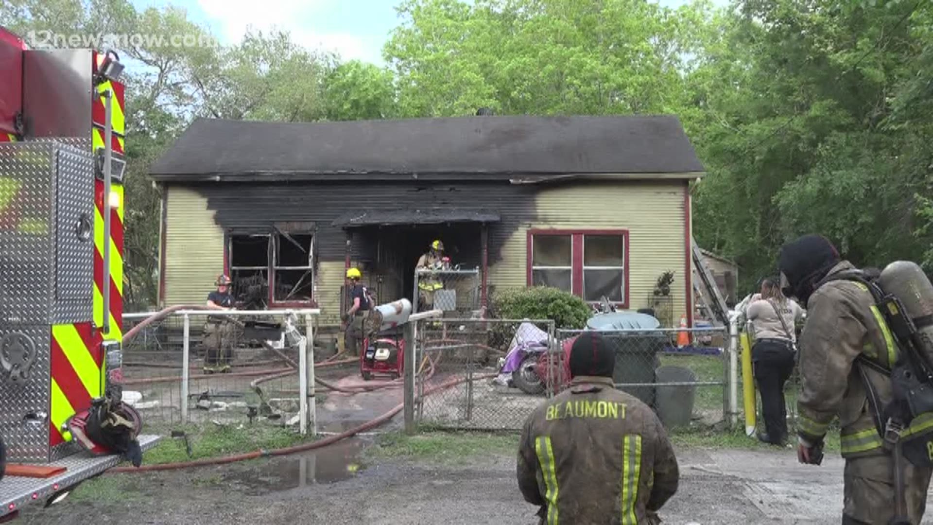 Marvin Jones says he was in his home off Lampassas street when the fire started. He's not sure how it happened, but he's thankful he got out alive.