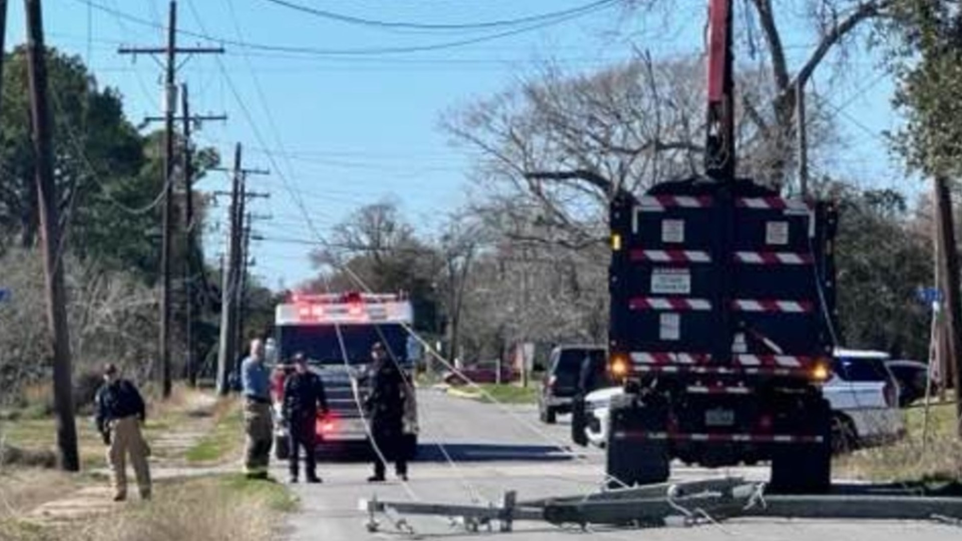 Orange city truck accidently pulls down power lines | 12newsnow.com