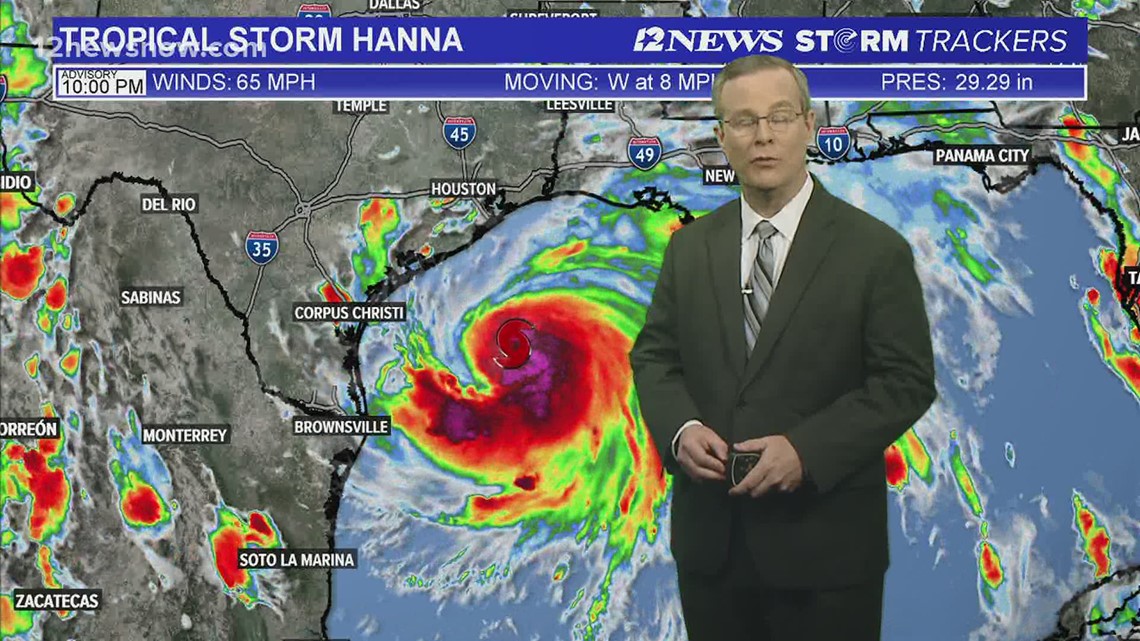 Tropical Storm Hanna expected to make landfall as hurricane Saturday