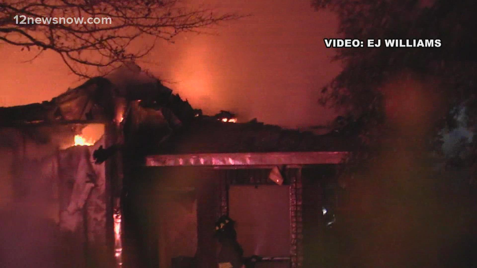 A neighbor told the 12News crew those inside were able to escape without injury.