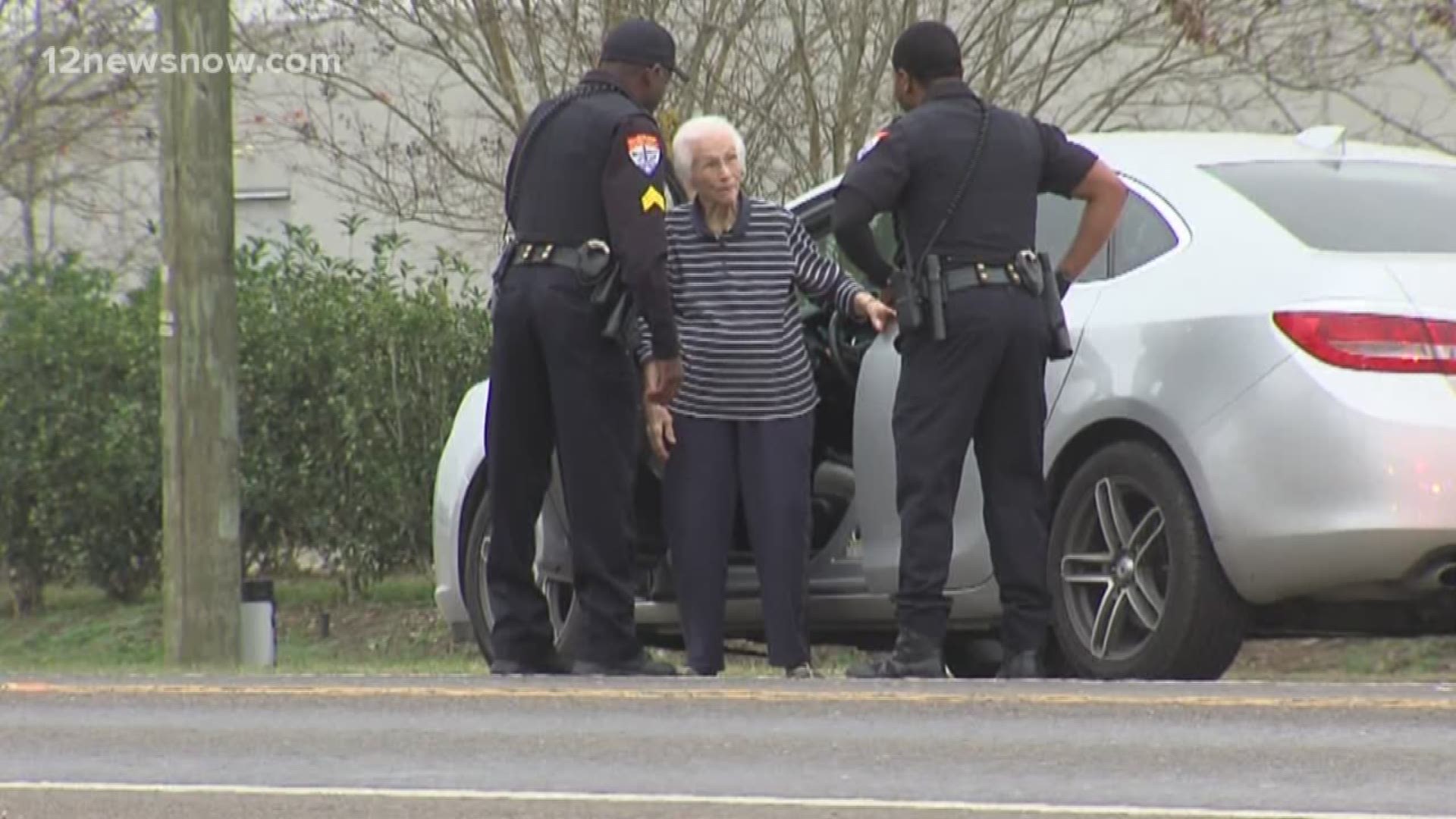 A deputy tried to pull the 96-year-old woman over for not staying in one lane. After a short stand off, she told police she didn't know they were following her.