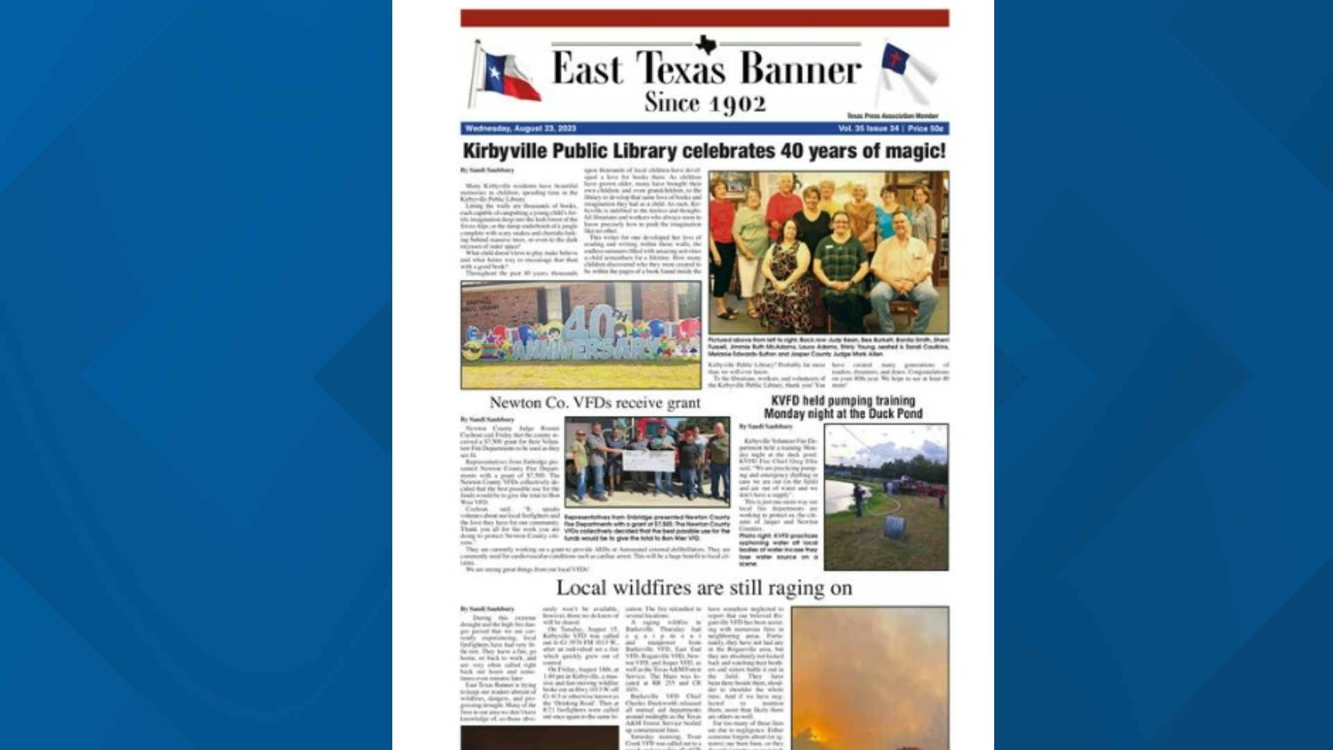 Kirbyville newspaper alldigital and free to the public
