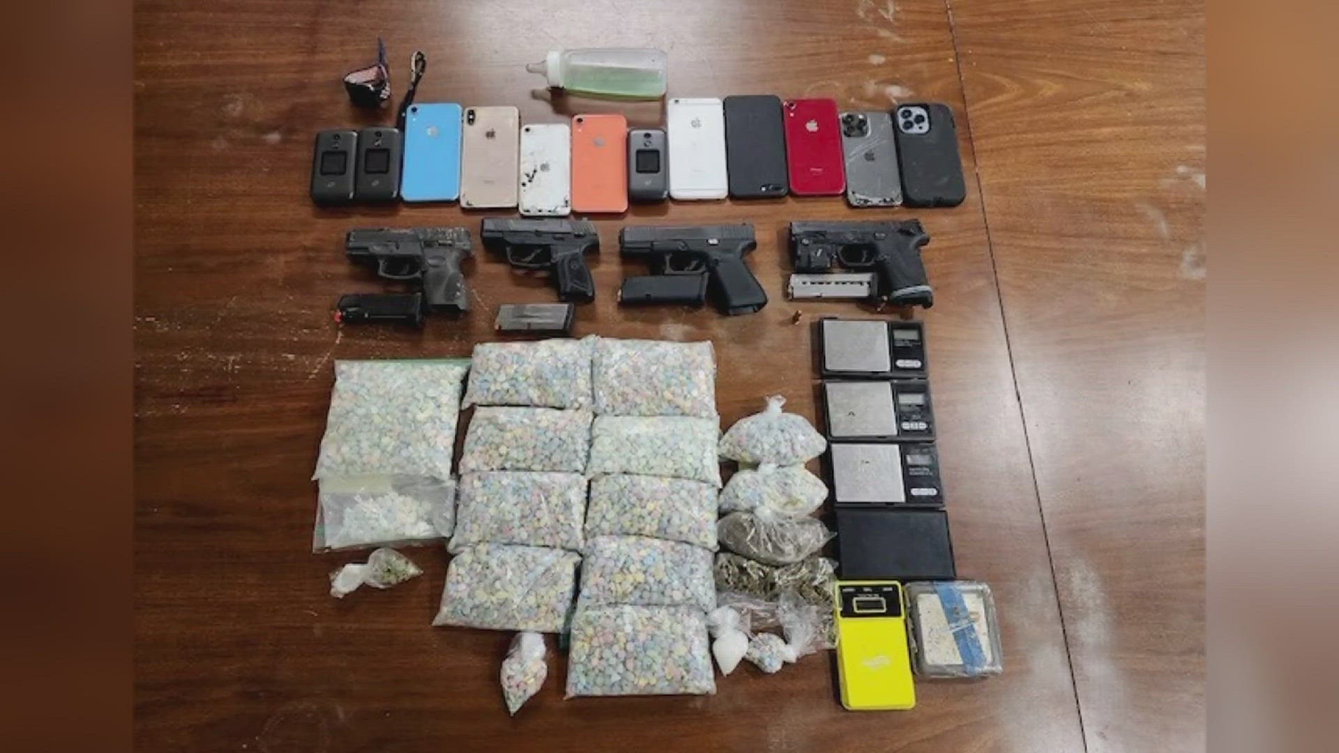 Deputies, police and troopers have seized nearly 10,000 fentanyl-laced tablets while serving a search warrant last Friday at a house in Silsbee.