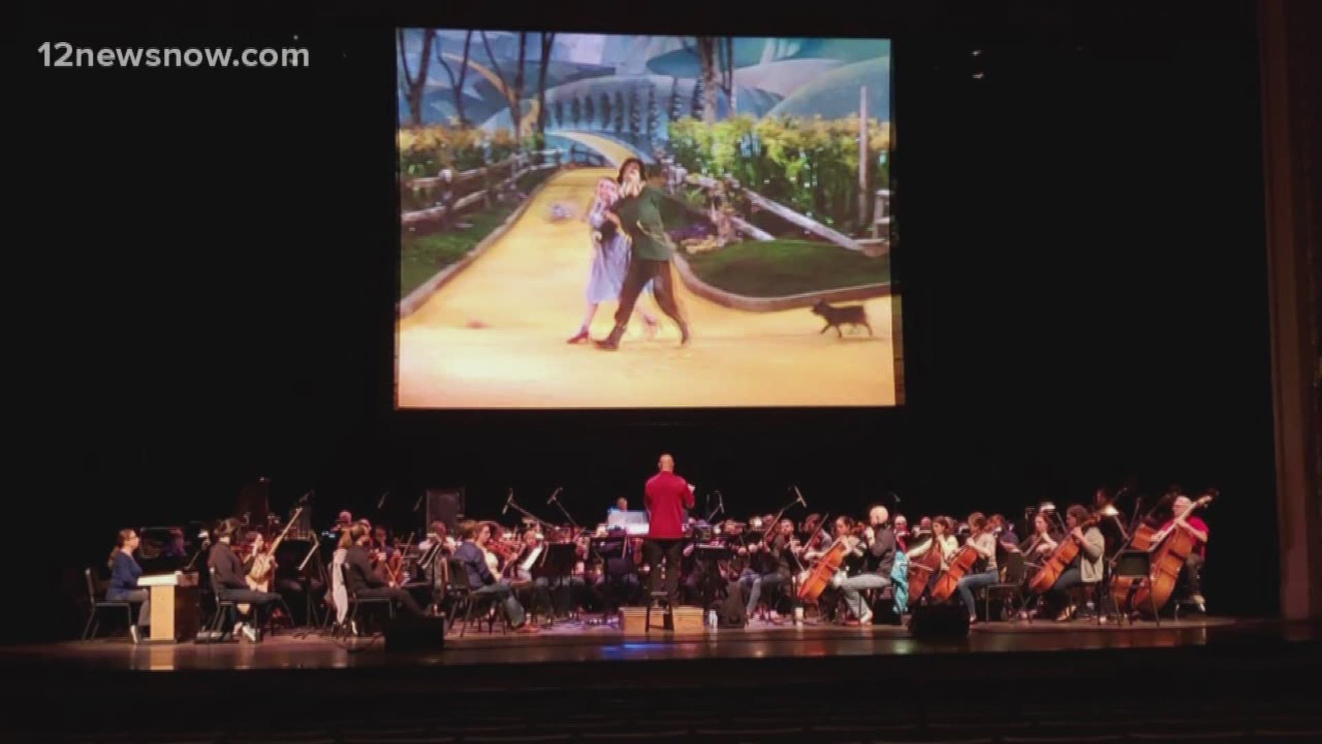 The classic movie will be shown above the orchestra. While the movie plays with only lyrics and dialogue, the symphony will play the music live.