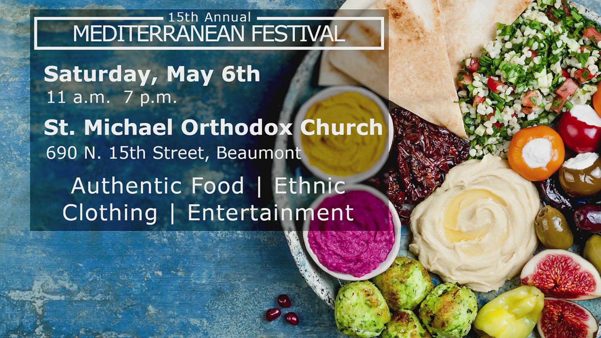 The event kicks off at 11 a.m. at the St. Michael Orthodox Church.
