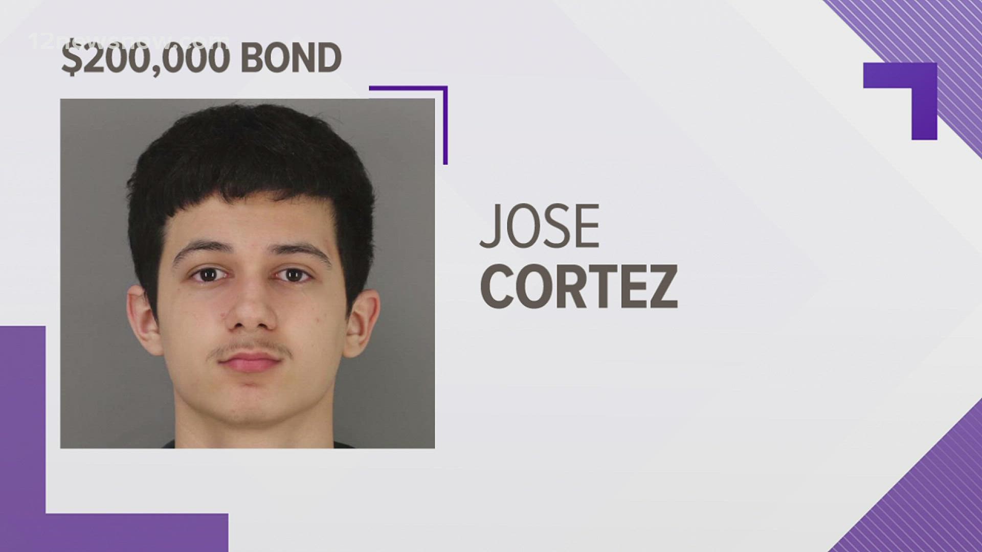 Port Arthur Police said Jose Cortez shot two teens in a parking lot on Thursday.