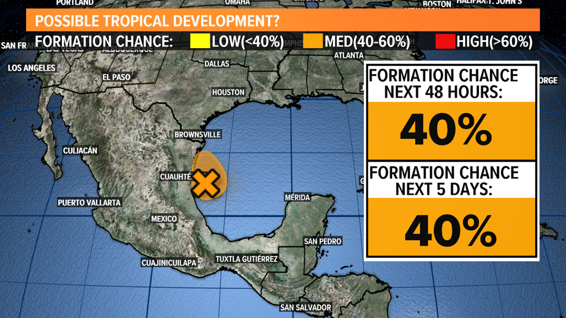 Chances are going down for tropical development in the Gulf | 12newsnow.com