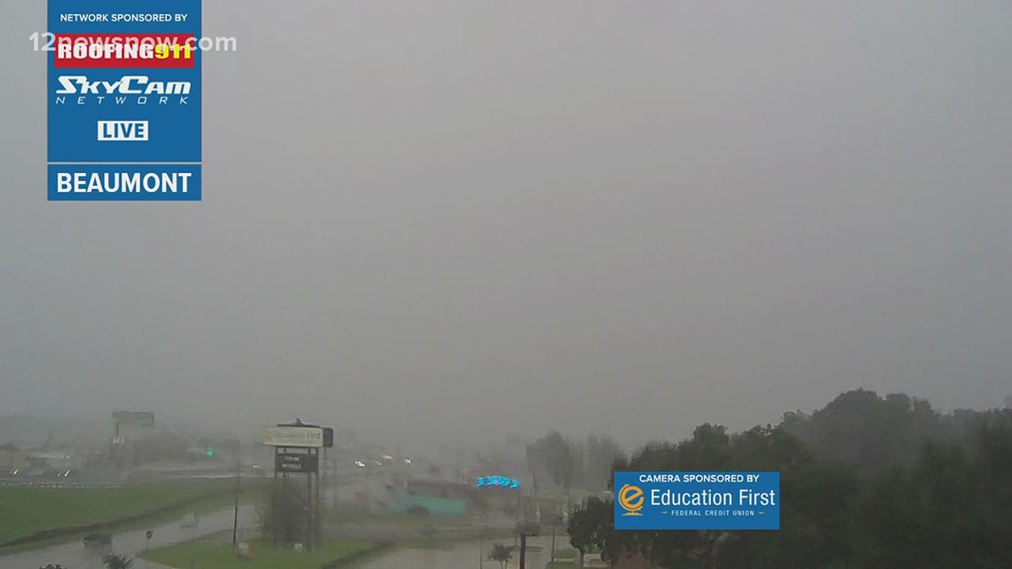 Live Look Camera show rain across the Beaumont Port Arthur area