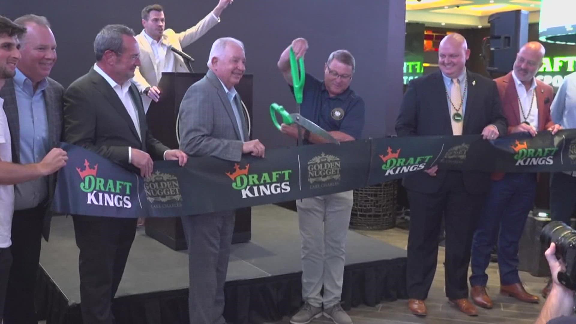 Draftkings Sportsbook first opened in November 2021 at the Lake Charles casino.