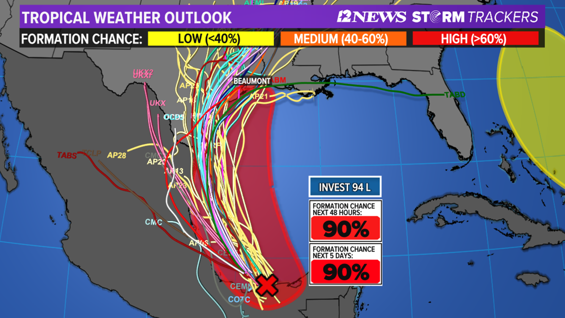 Invest 94L has high chances of development in Gulf of Mexico