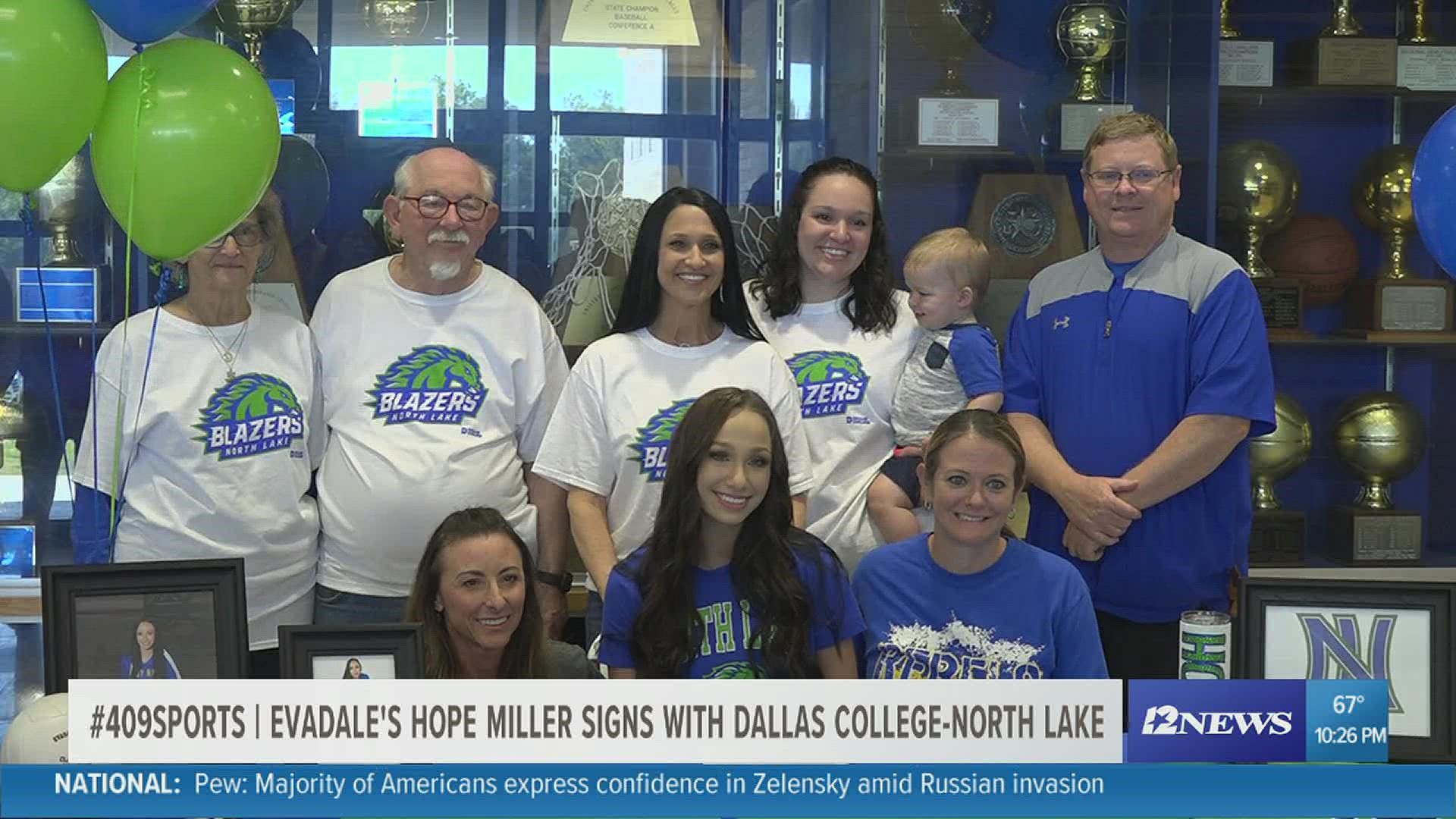 Evadale's Hope Miller signs with Dallas College-North Lake | 12newsnow.com