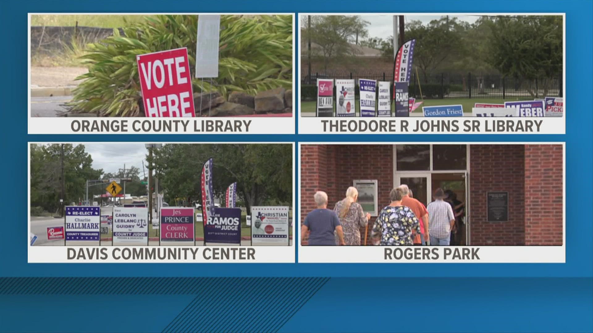 Many were at polling location across Southeast Texas casting the first votes for the November election.