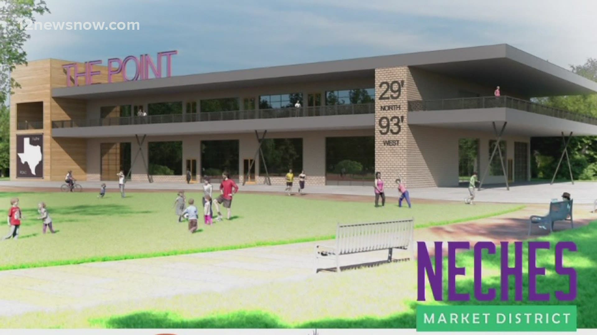 A two-story food court called Neches Point Market District, or The Point, is now being planned as part of the soon-to-be booming Port Neches Riverfront District.