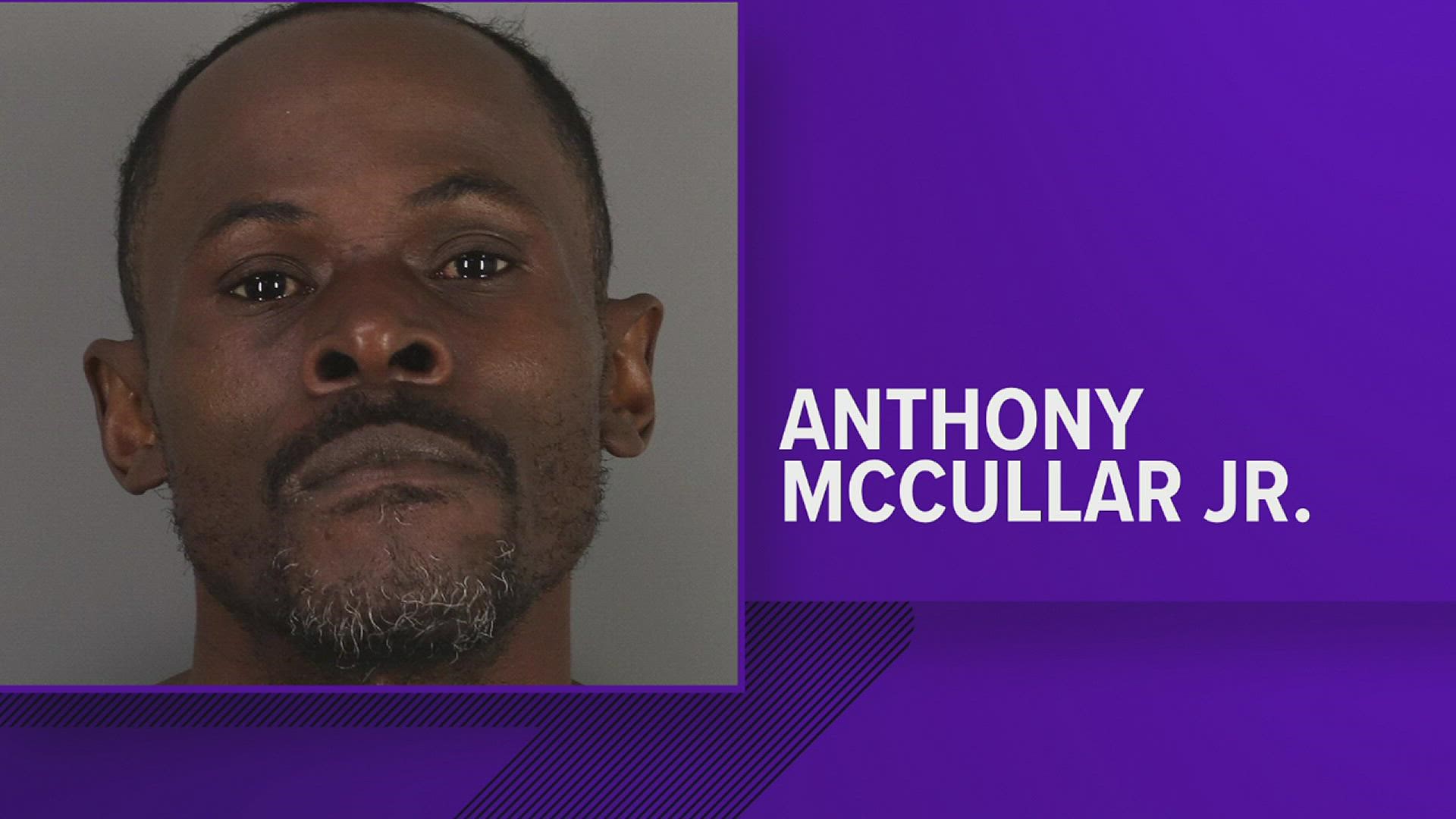 Anthony McCullar is set to be held in on a $1 million bond when he is caught.