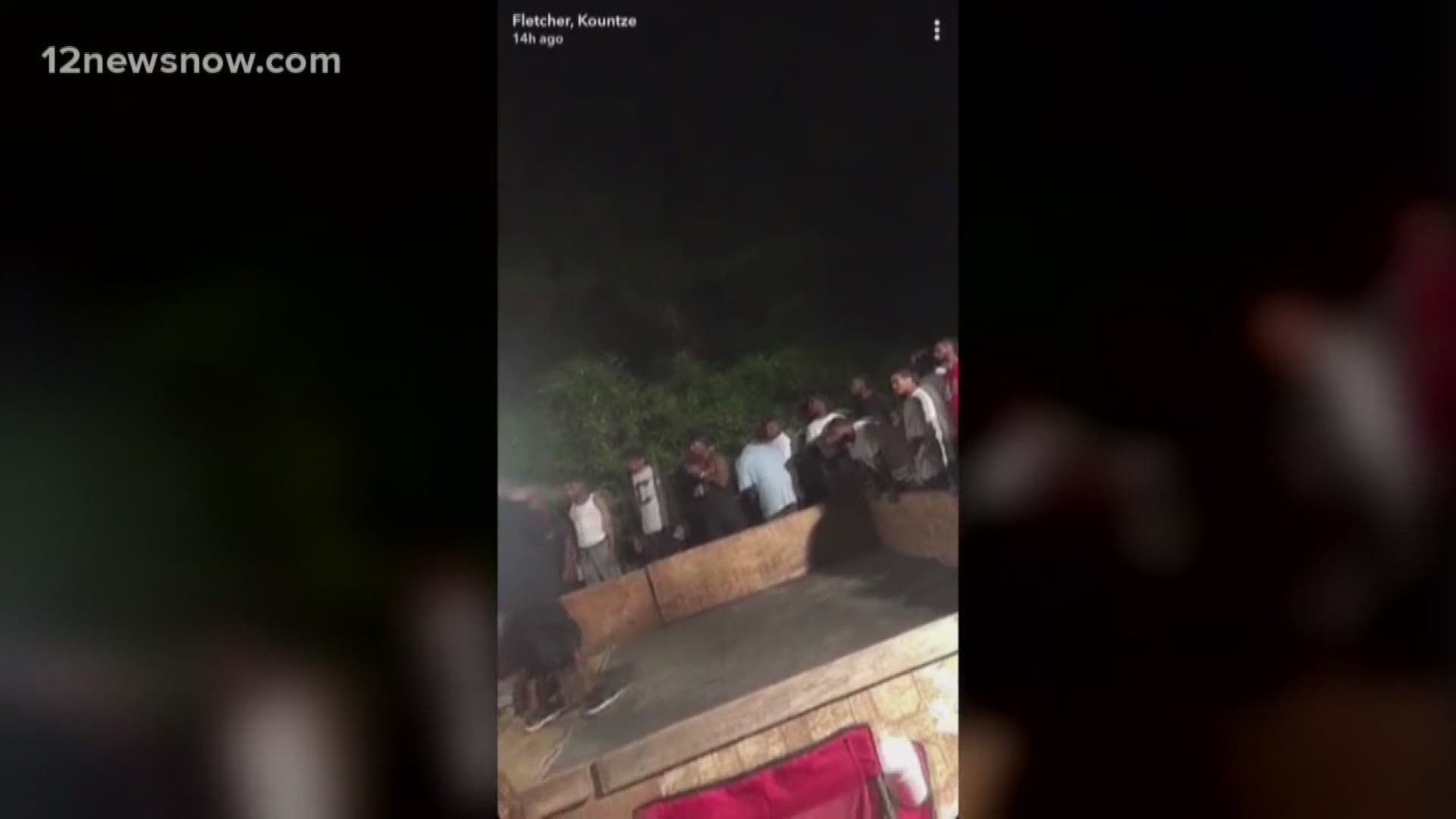 A public video on Snapchat showed several people crowded around a closed area.