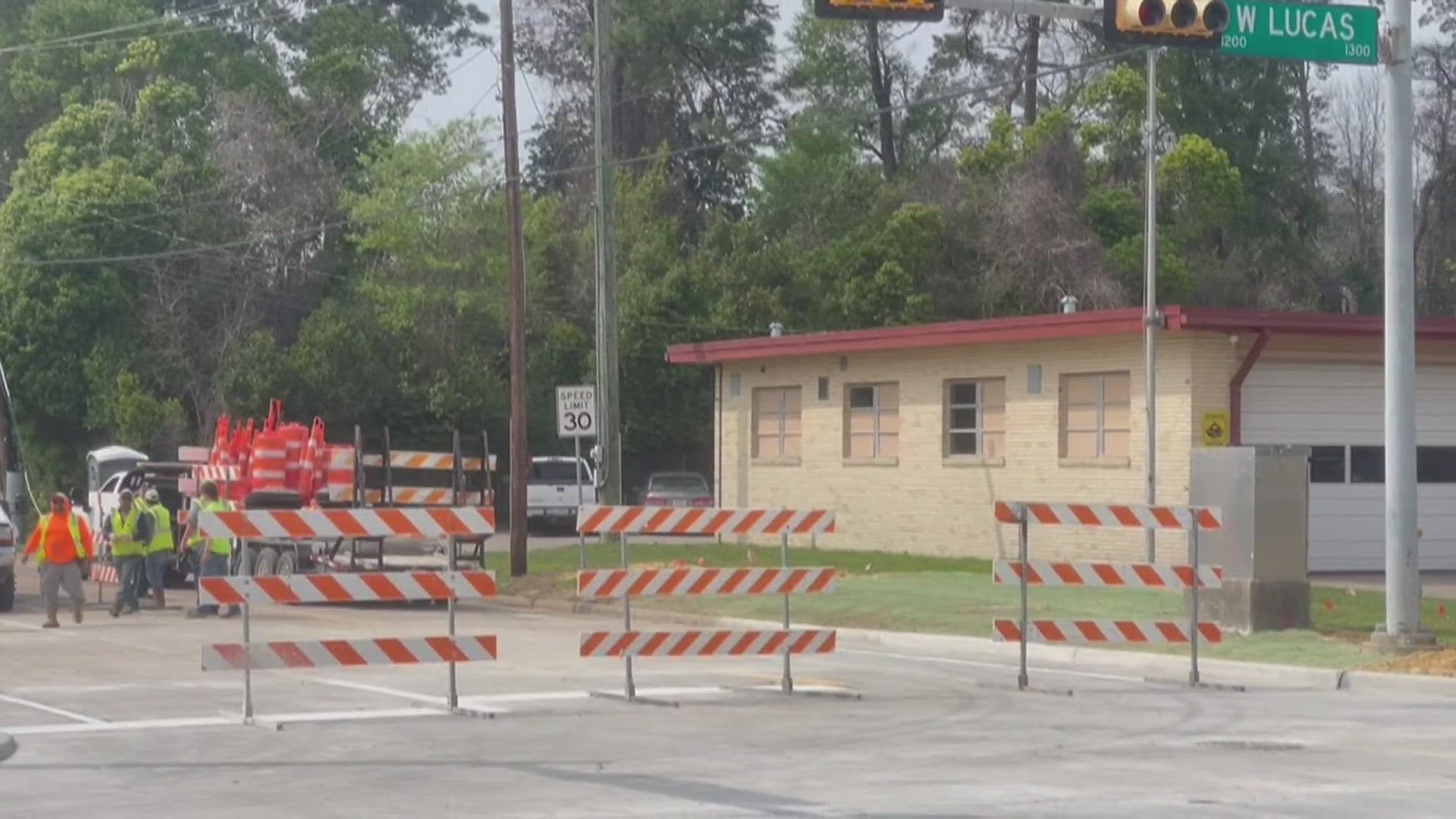 The intersection has been partially closed since mid-December 2023.