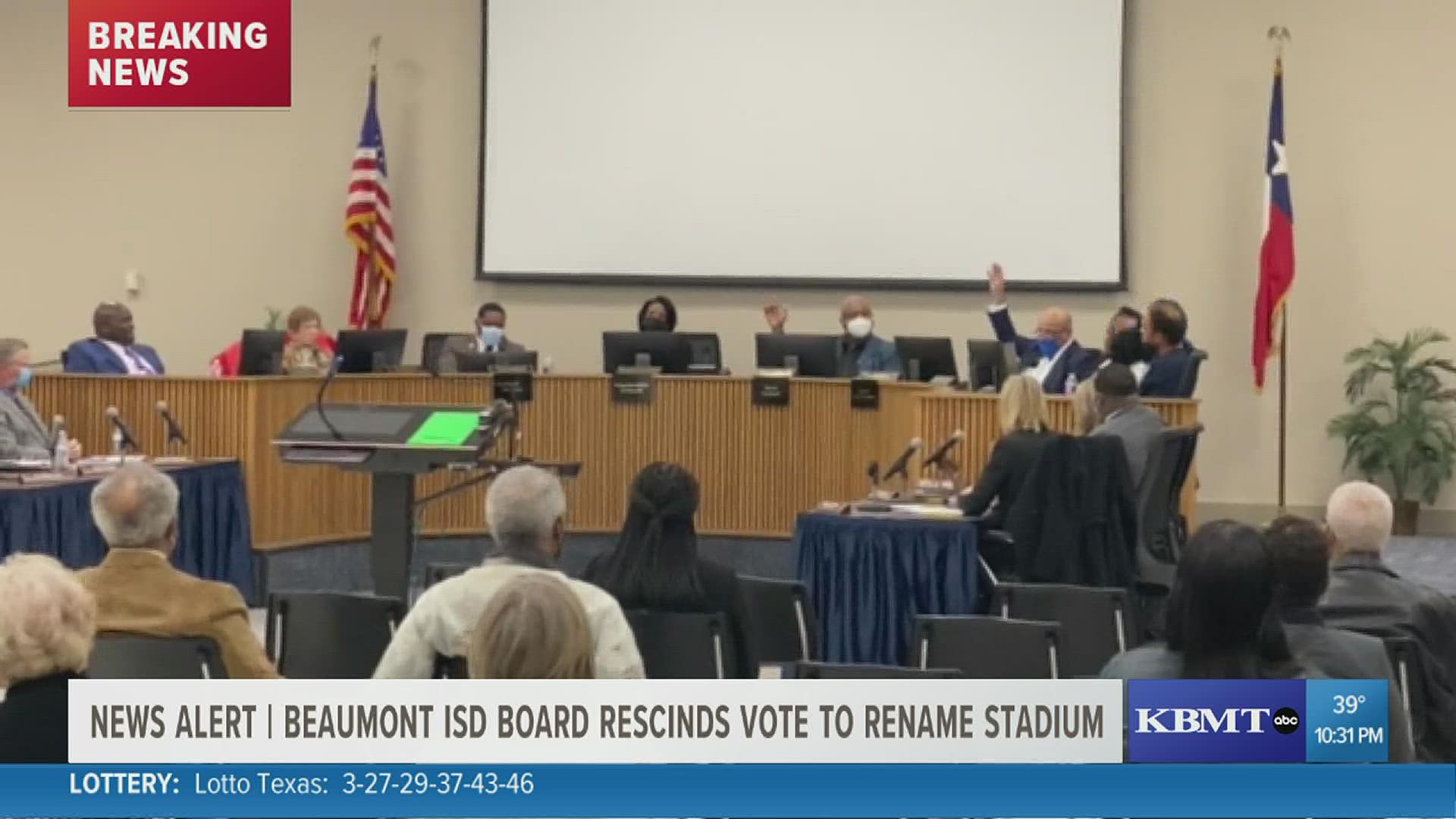 After the motion passed, the board rescinded the original 4-2 vote and filed another motion after coming out of an executive session.