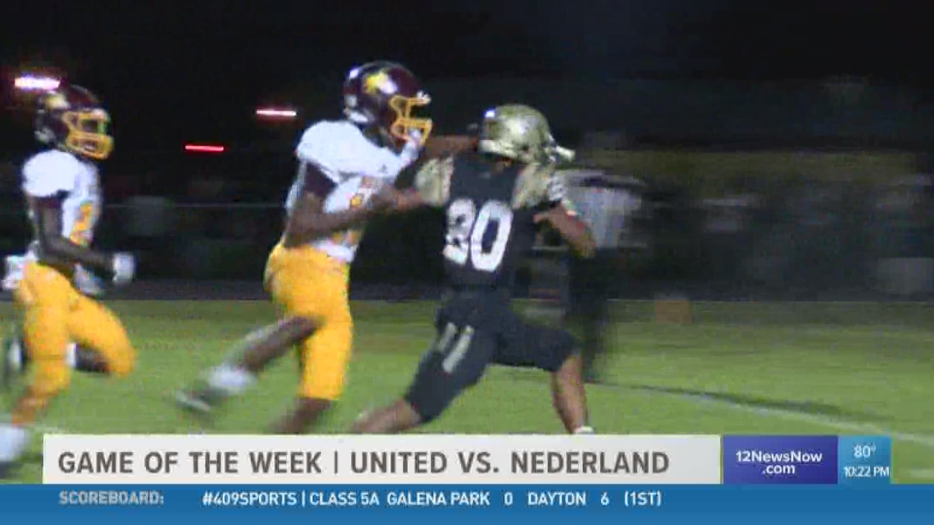 WEEK 2: Nederland beats Beaumont United 33 - 14 in the #409Sports Game of the Week