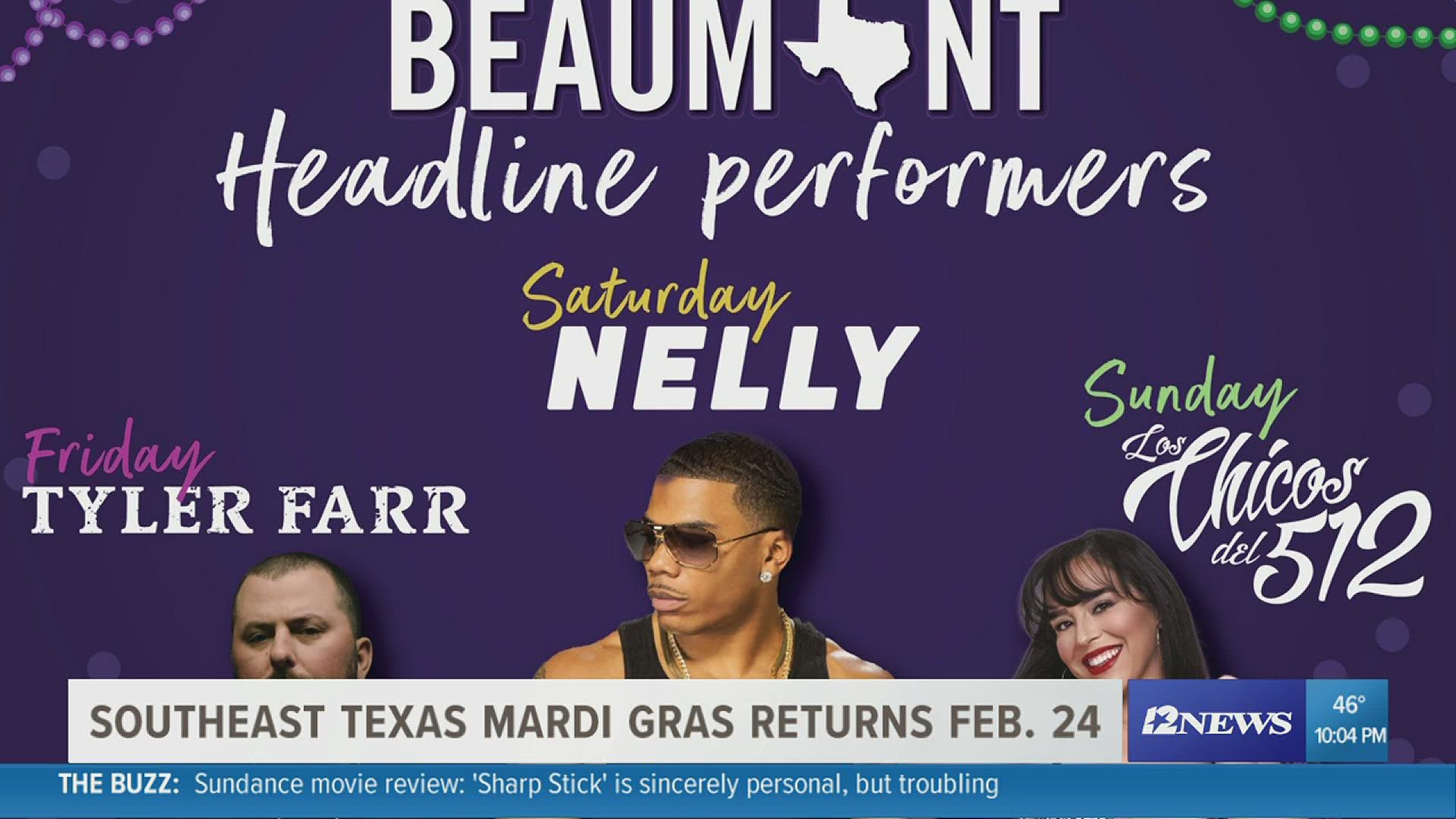 Southeast Texas will kick off on Feb. 24 and will feature music artists such as Tyler Farr, Nelly and Los Chicos Del 512.