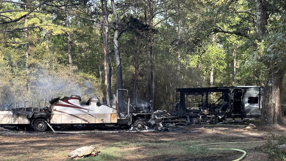 Fire burns two mobile homes, spreads to woods in Buna