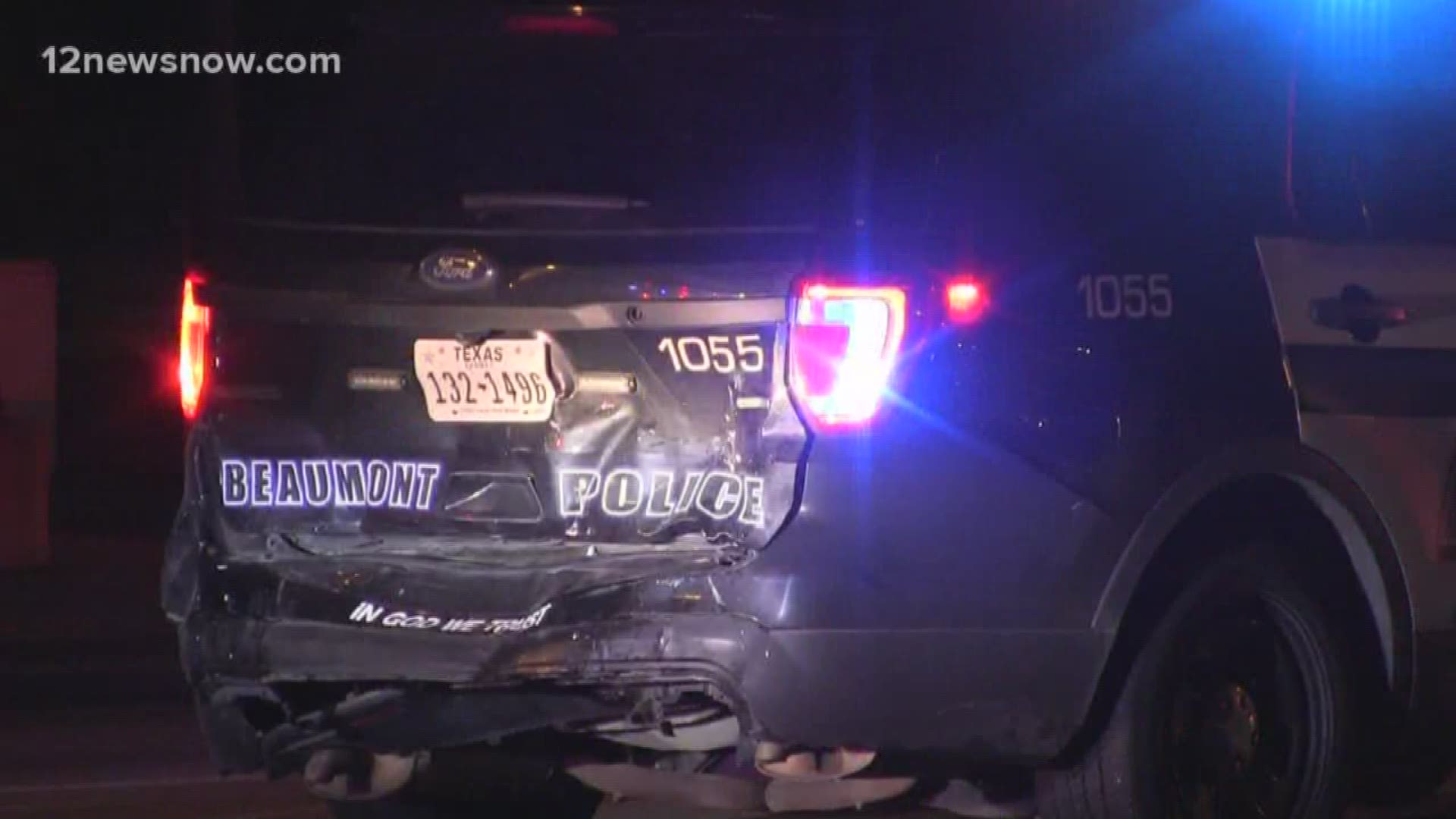 Woman crashes into Beaumont police car, arrested for third DWI on Saturday