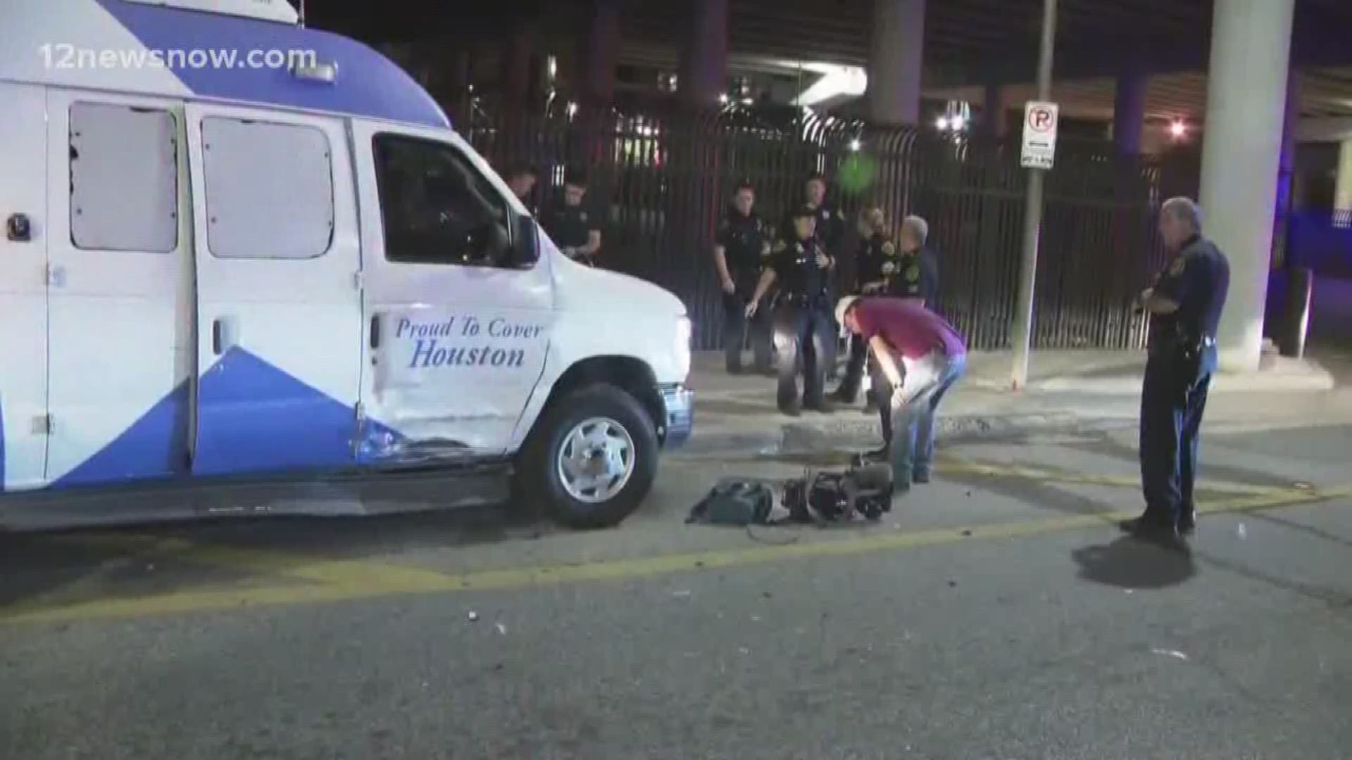 Houston police arrest man who carjacked TV news van and stole police car