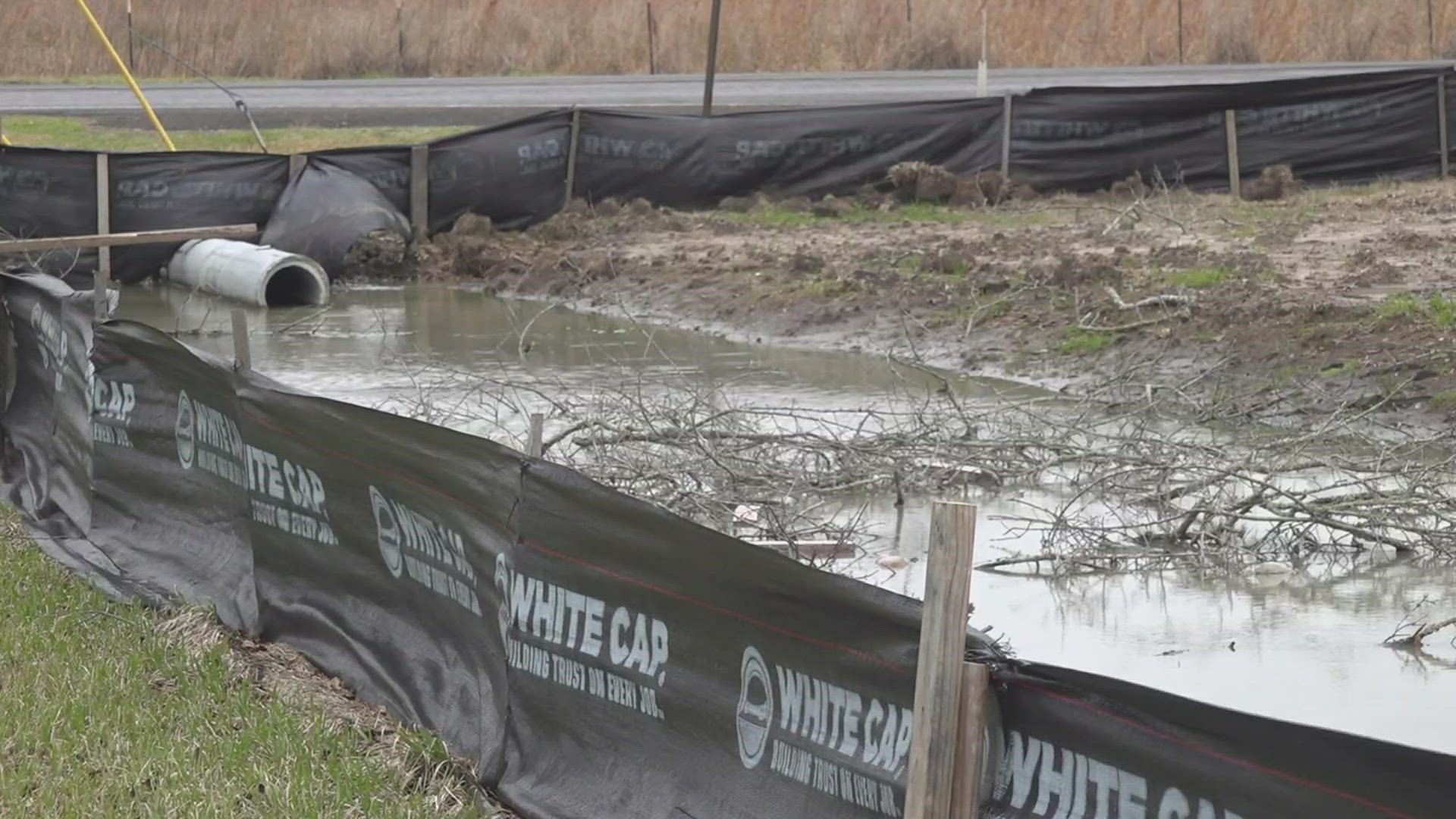 Gene Garcia tells 12news a newly dug ditch could mean flooding for his home and he's addressed the issue multiple times with district officials.