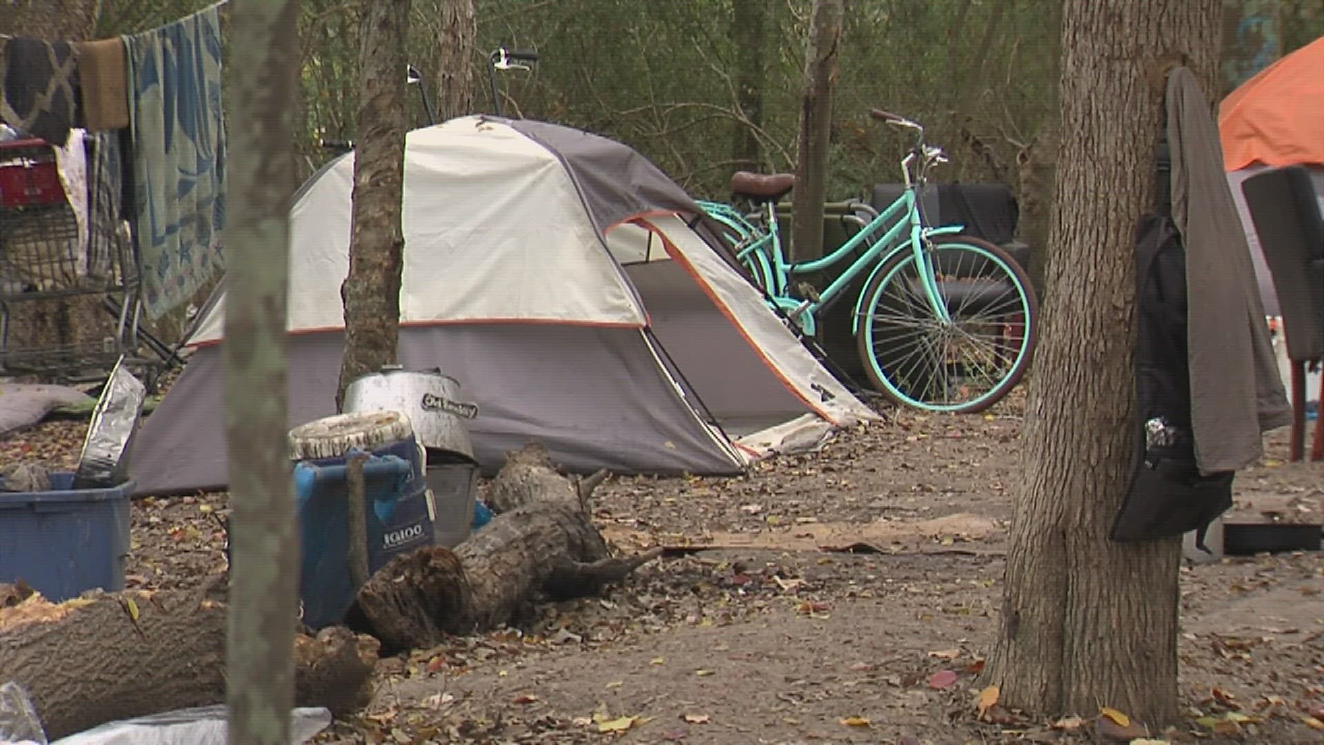 A brief reprieve has been granted Friday to an encampment in the woods near a Port Arthur Walmart.