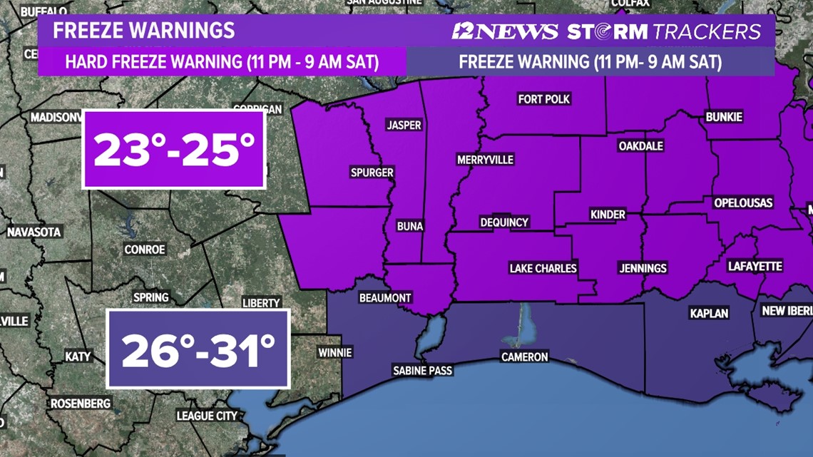 Front could bring freezing temps to SE Texas by Friday morning