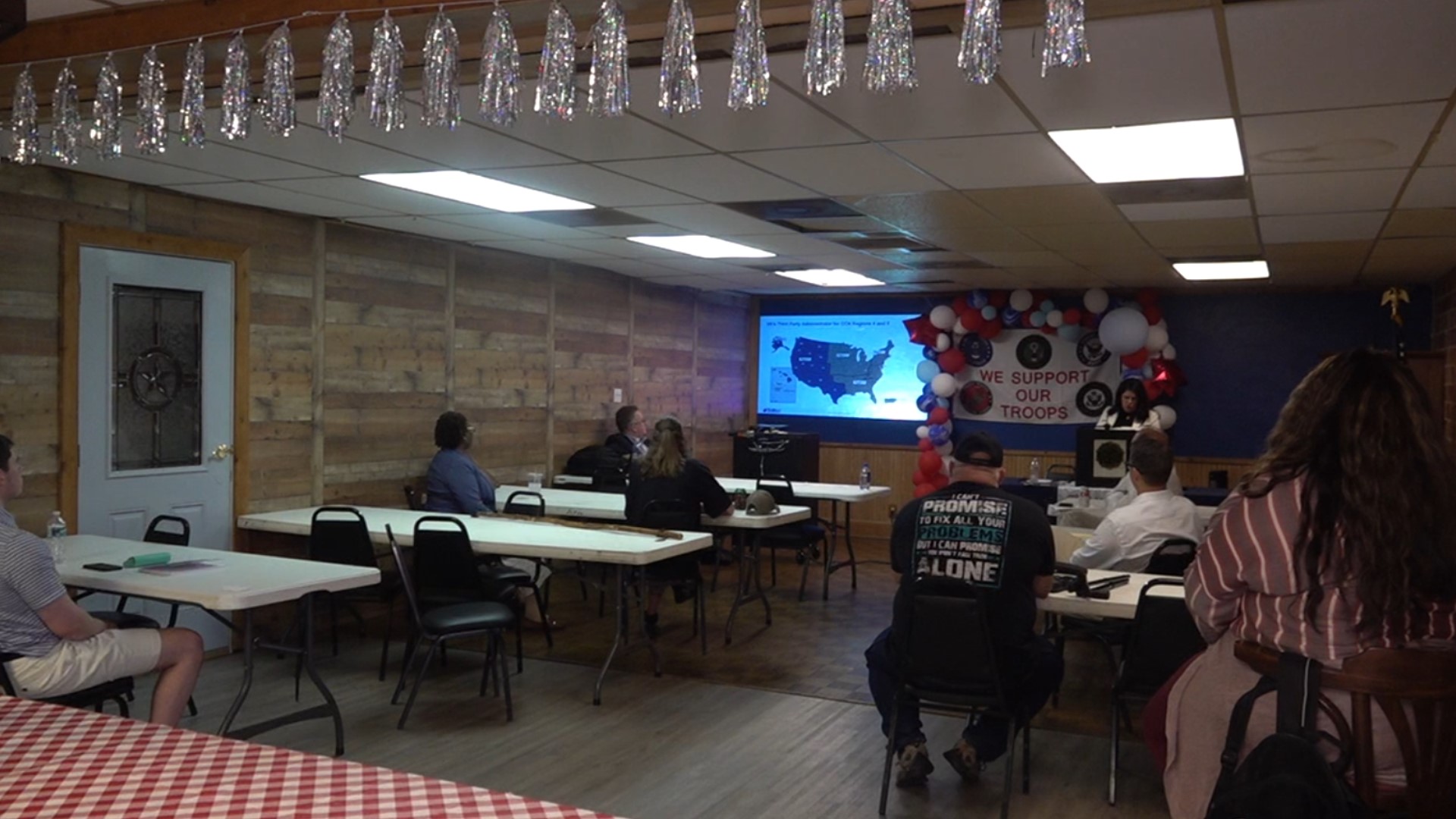 Veterans met with representatives of TriWest Health Care and the Veterans Affairs Community Care Network at the American Legion Post 33 in Beaumont to ask questions.