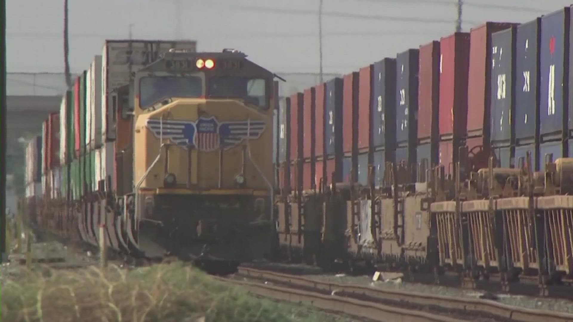 Lamar University Economics Professor John Mcolloguh says a rail strike would have devastating effects because trains carry about 40% of goods over the year.