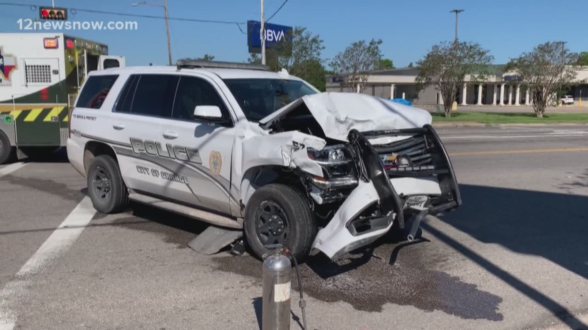 Troopers are investigating a crash involving three vehicles and an Orange Police patrol car.