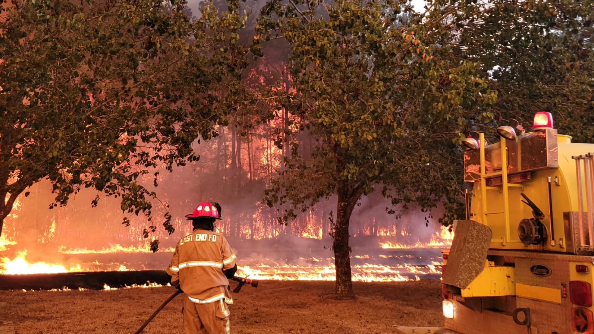 Jasper County Judge Mark Allen says an estimated 300-400 people were displaced by the wildfire.