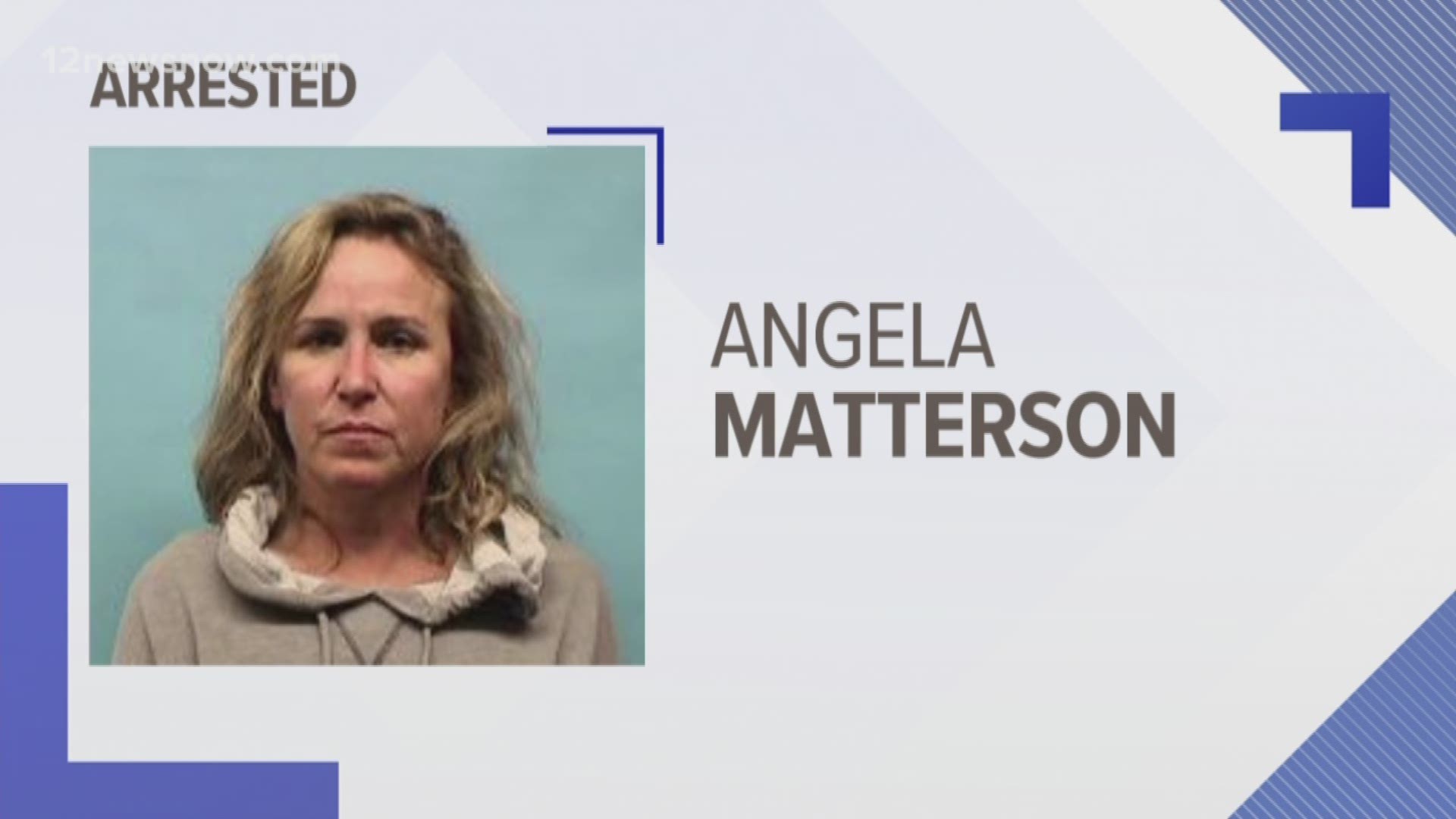 Angela Matterson was arrested and is now charged with careless driving and driving under the influence of alcohol.