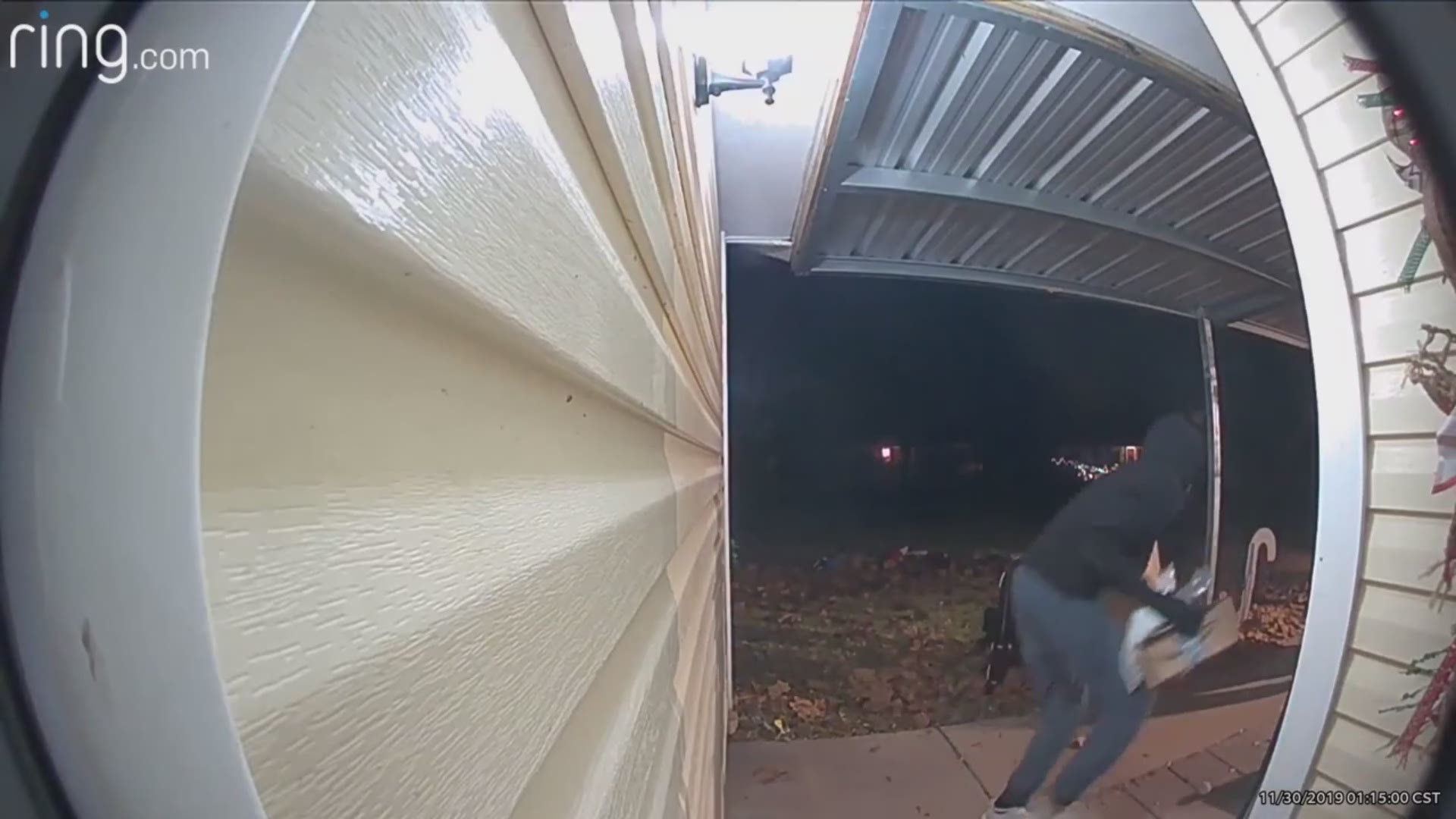 Police shared this video, asking for help in identifying the suspect who's seen stealing packages from a porch on Beagle Drive in Little Cypress