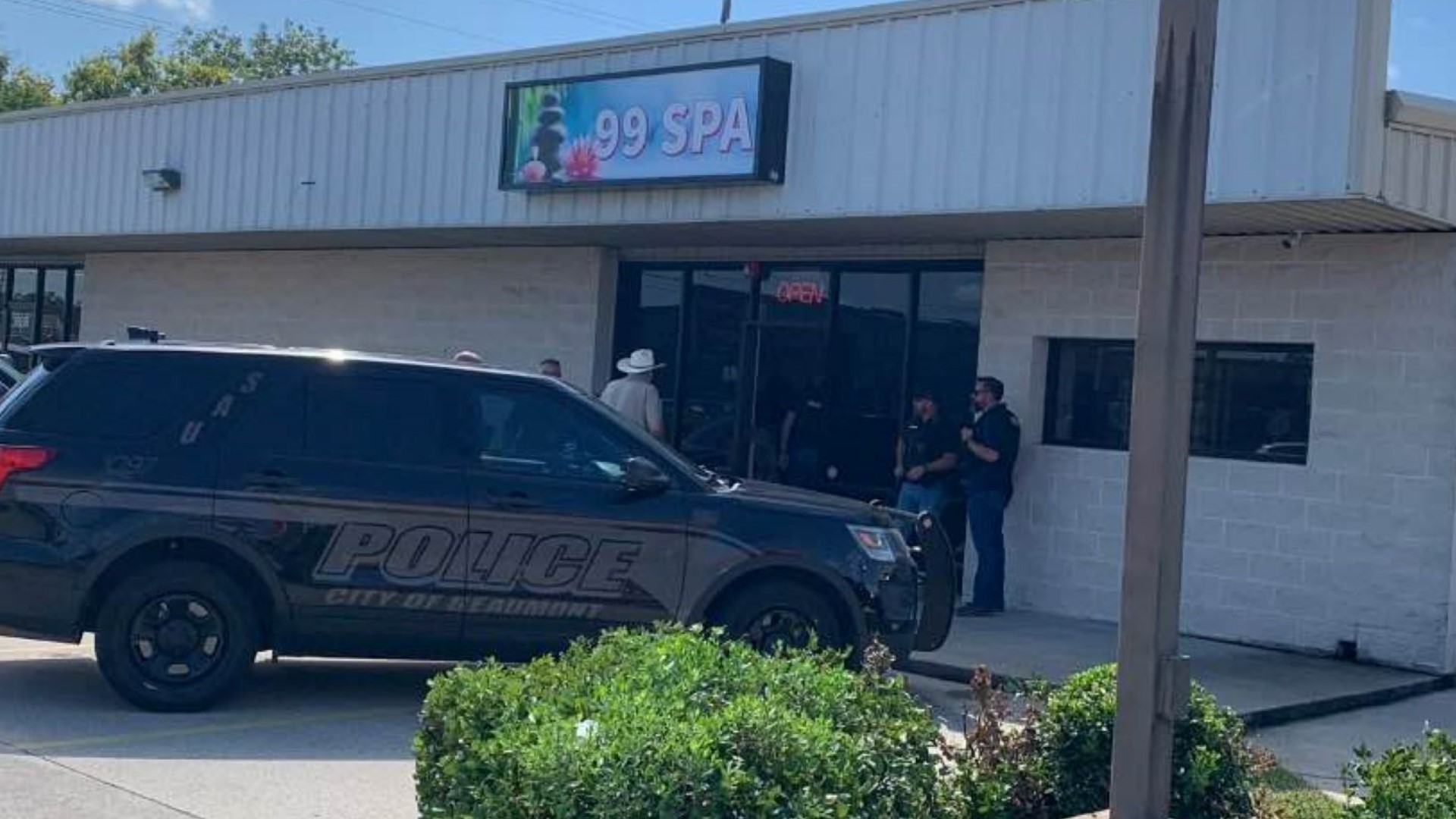 Police found two women living and working inside the business without a license