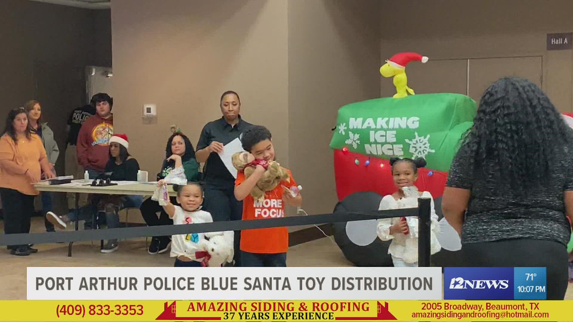 The Port Arthur Police Department was able to give out gifts to 150 families at the event, and it's only the start.