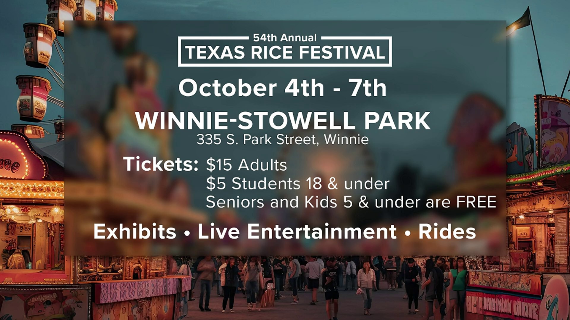 FULL SCHEDULE Texas Rice Festival 2023 begins this weekend