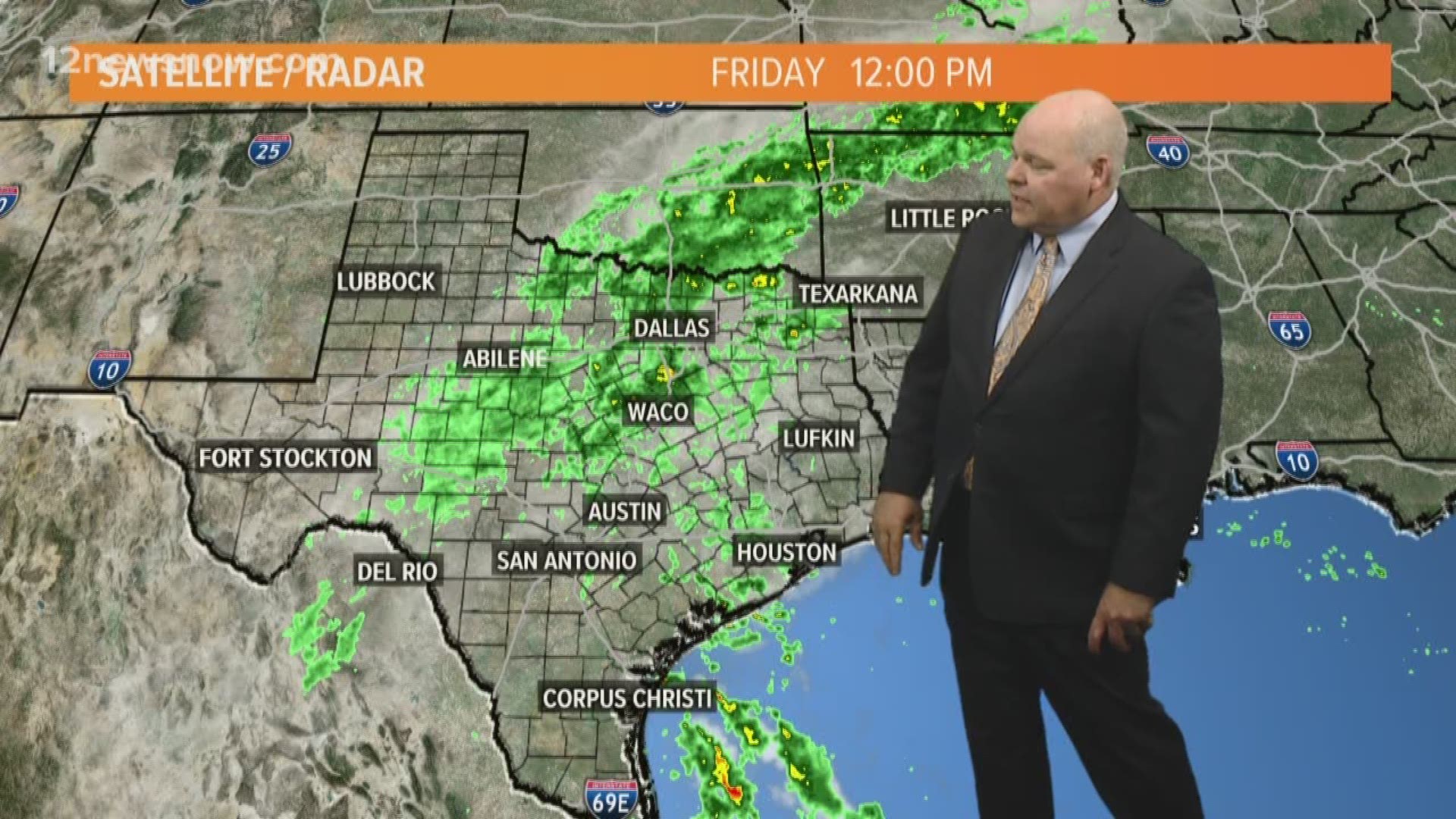 Mostly cloudy with chance of showers headed into the weekend