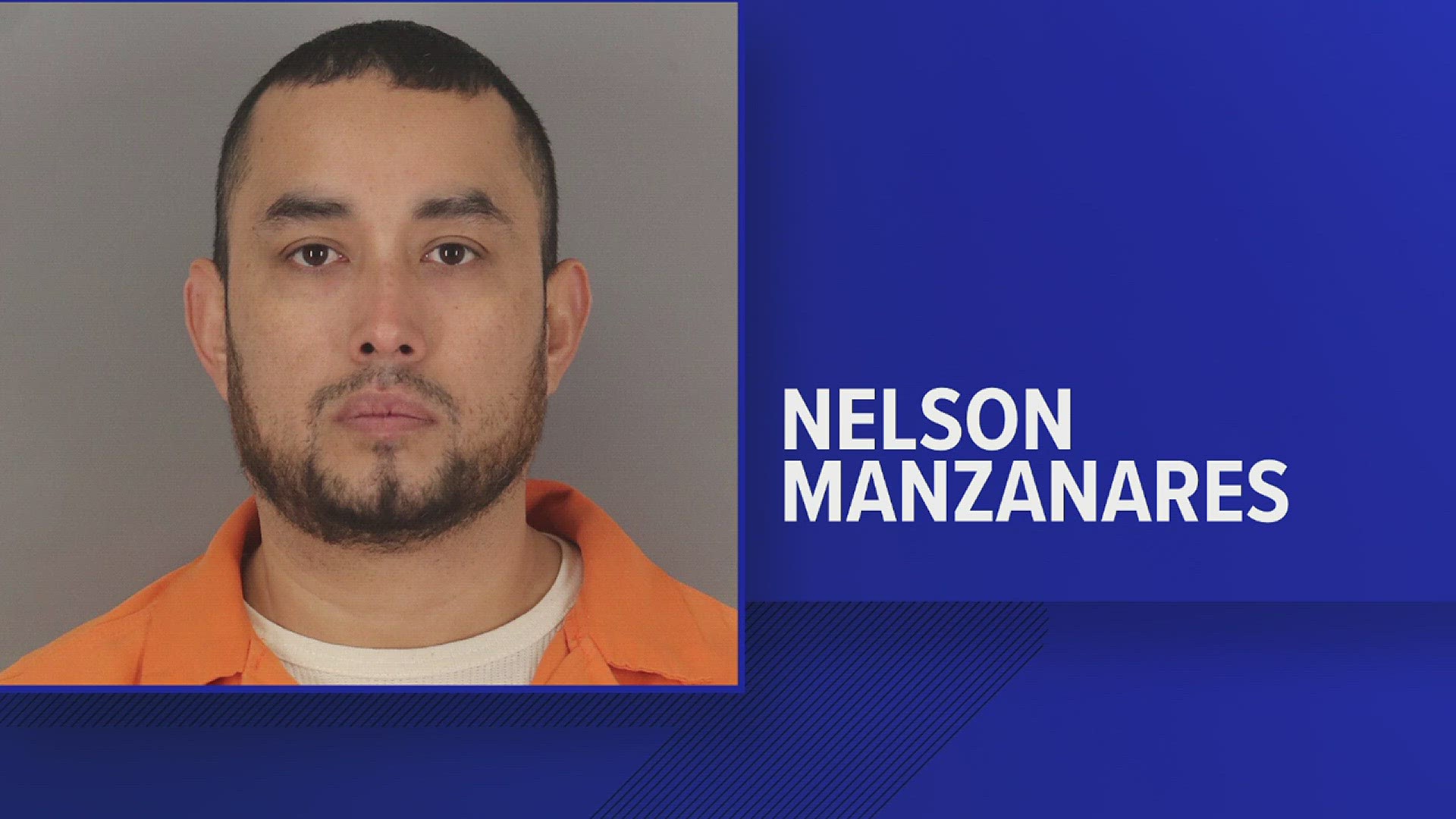 Nelson Enrique Manzanares, 47, is accused of threatening his ex-wife with a knife in front of their children.