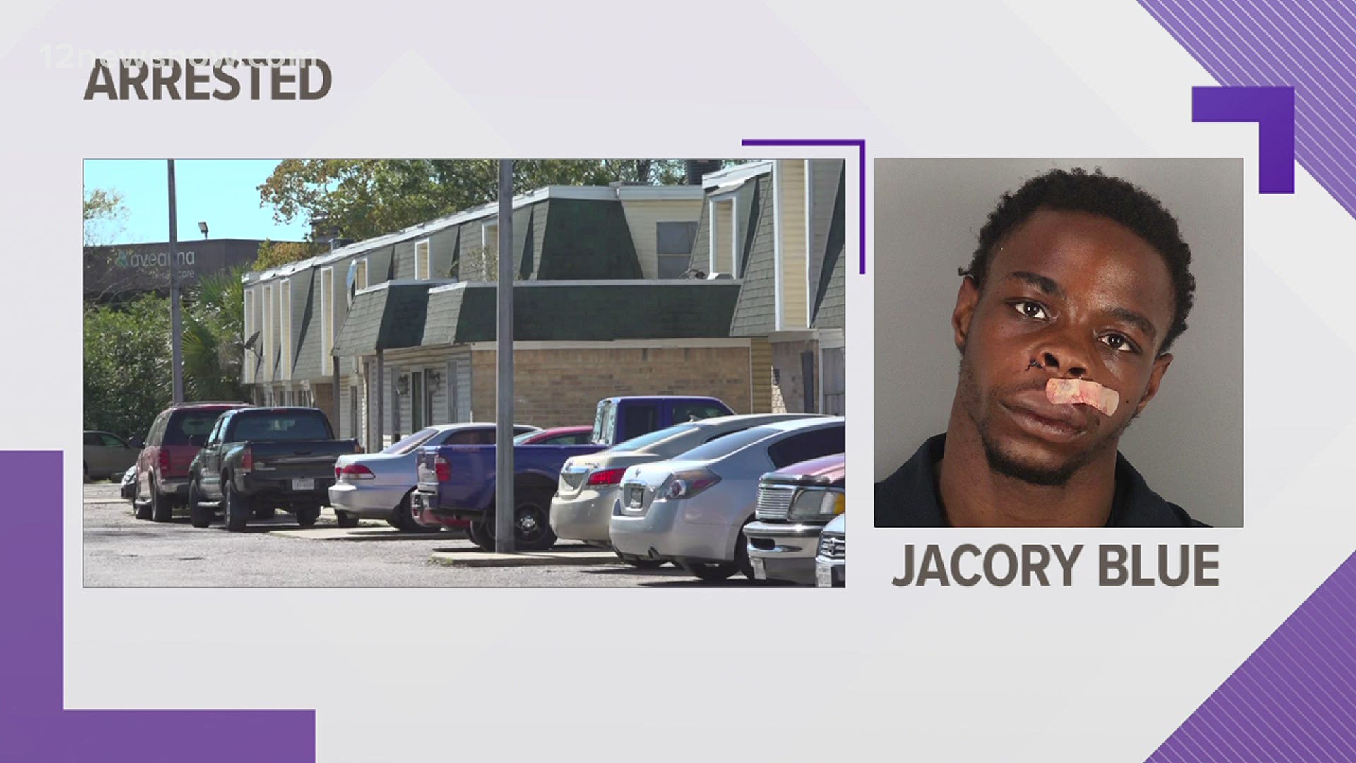 Beaumont Police are looking for more suspects after two armed robberies near the Timberlake Courts Apartments overnight Monday. Jacory Blue has been arrested
