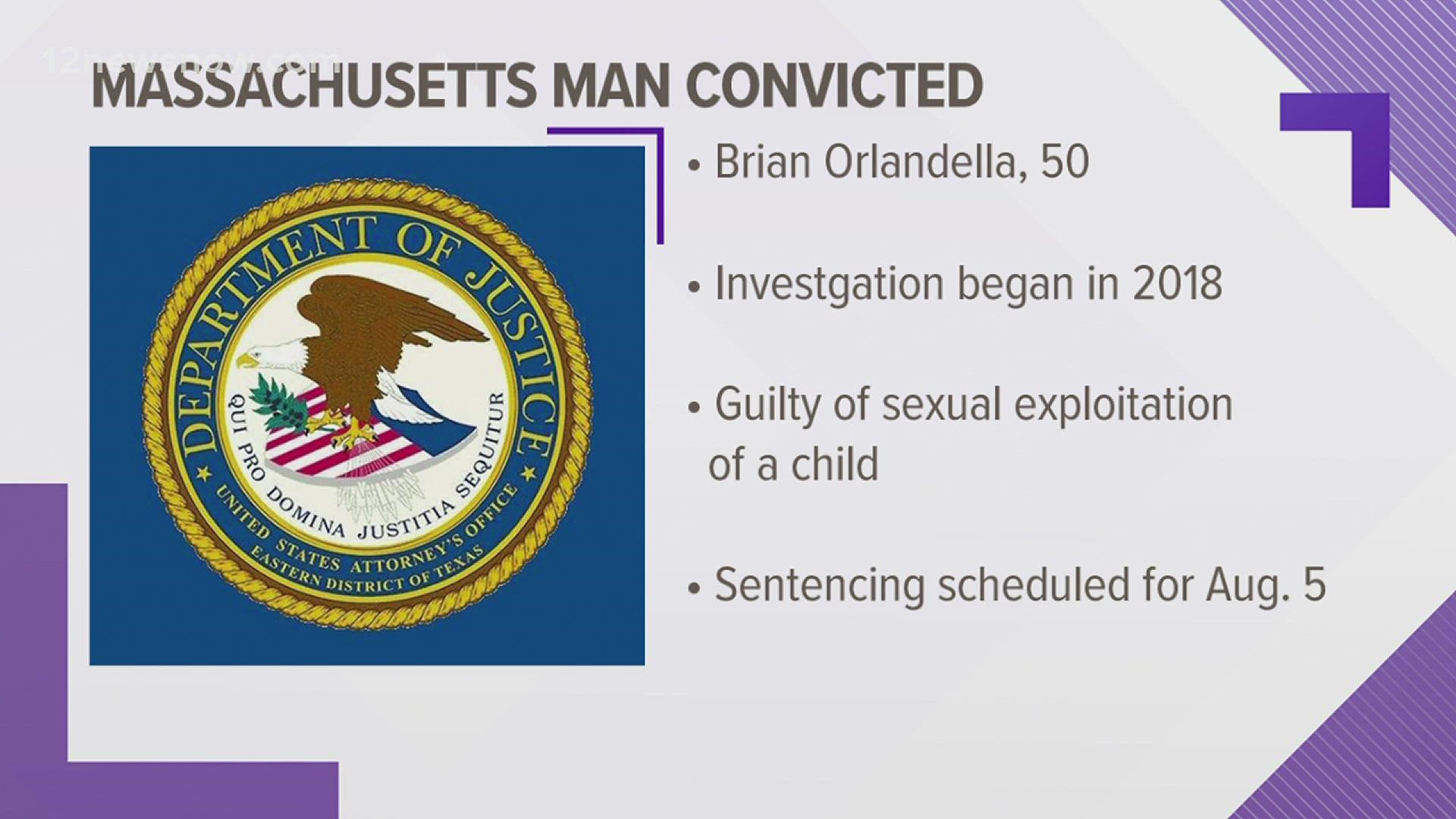 He is facing decades in prison after he was convicted of child sexual exploitation offenses involving a 13-year-old in Port Neches.